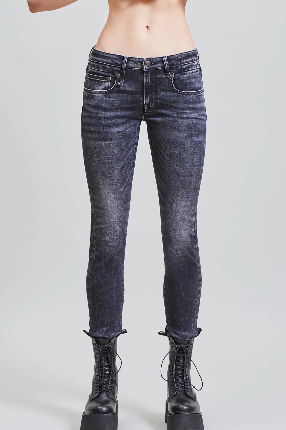 Women R13 Skinny*BOY SKINNY - MORRISON BLACK