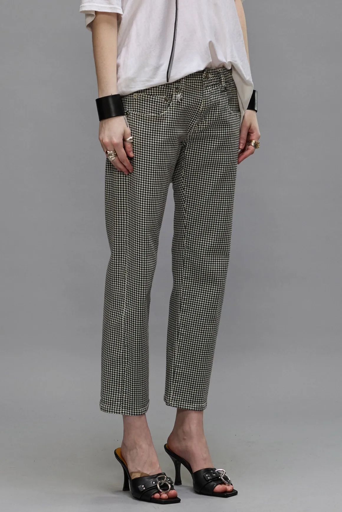 Women/BOY R13 Boy Straight*BOY STRAIGHT - PRINTED HOUNDSTOOTH