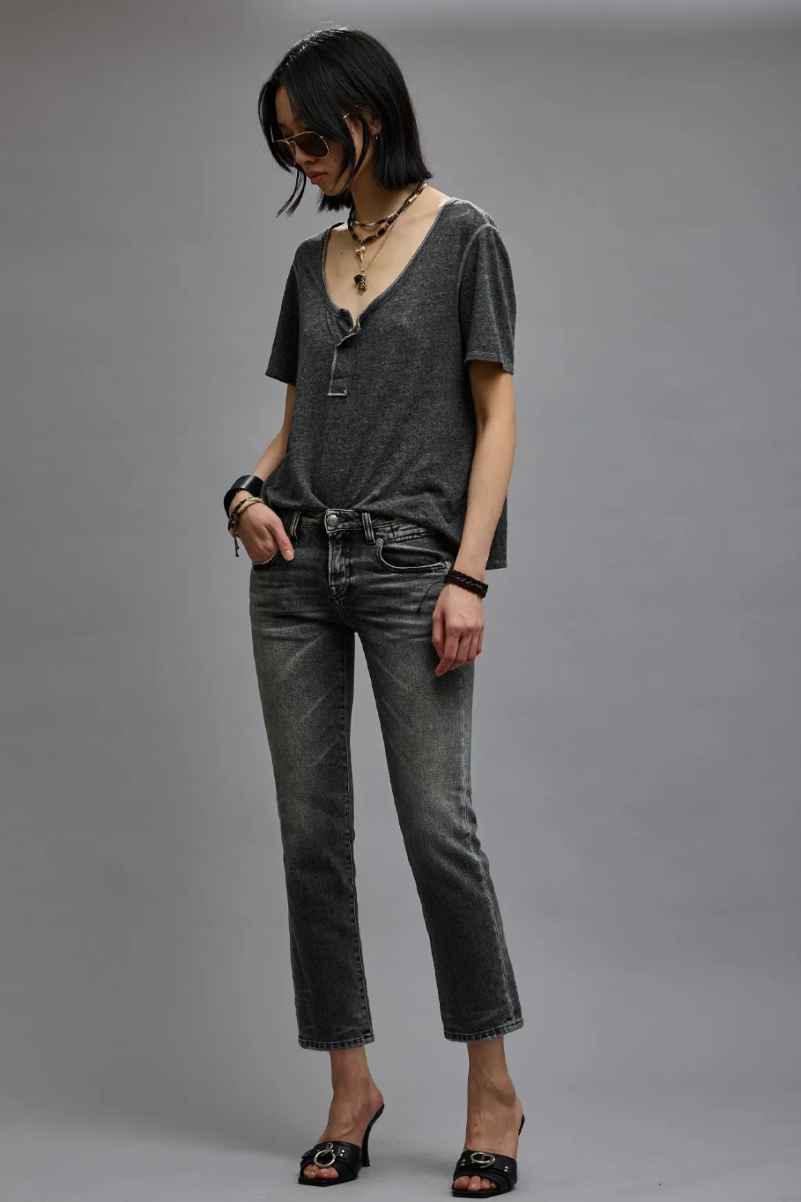 Women/BOY R13 Boy Straight*BOY STRAIGHT - VINTAGE GREY