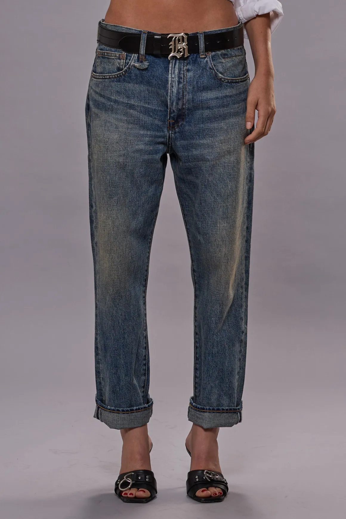 Women/BOY R13 Boyfriend*BOYFRIEND JEAN - BARTER INDIGO