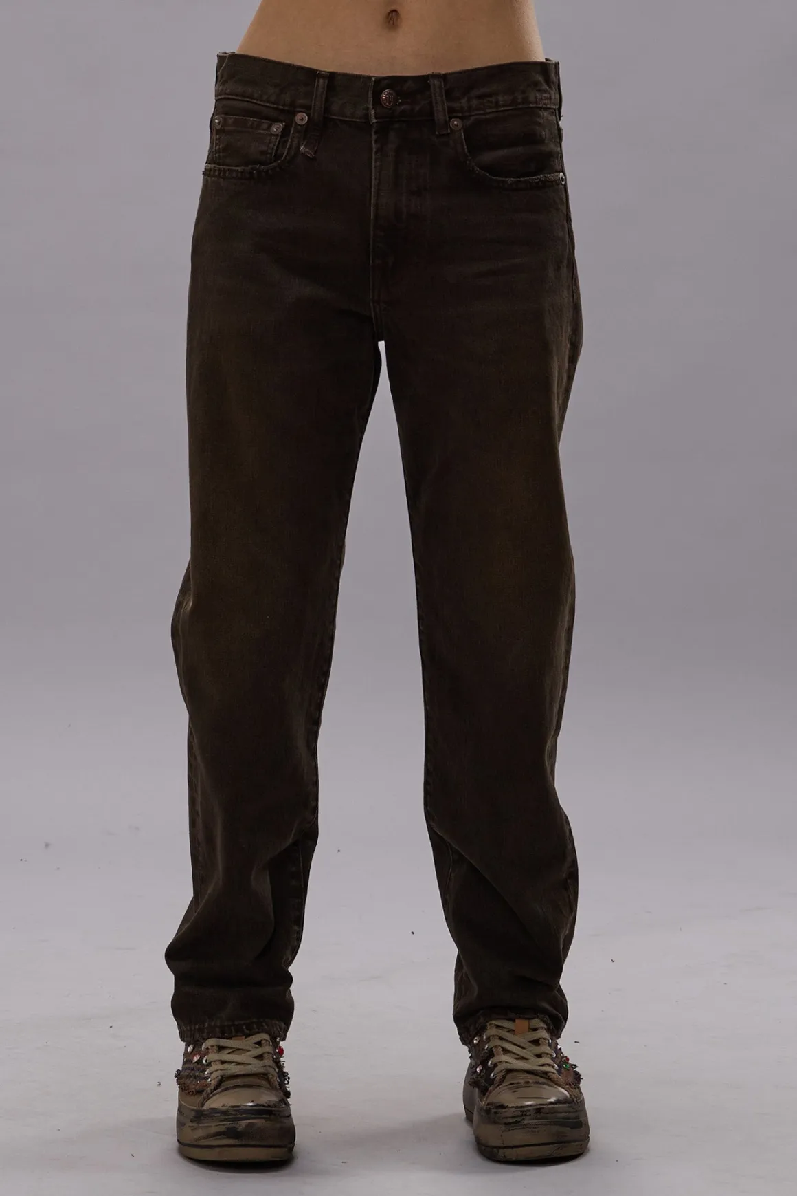 Women/BOY R13 Boyfriend*BOYFRIEND JEAN - VINTAGE CHOCOLATE BROWN