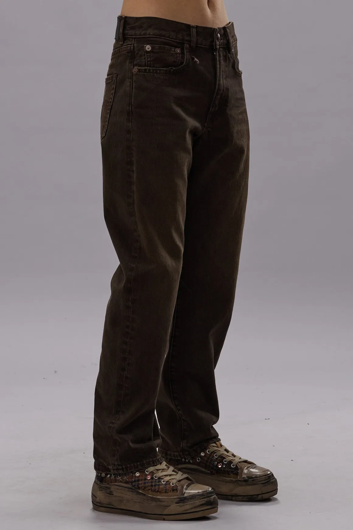 Women/BOY R13 Boyfriend*BOYFRIEND JEAN - VINTAGE CHOCOLATE BROWN
