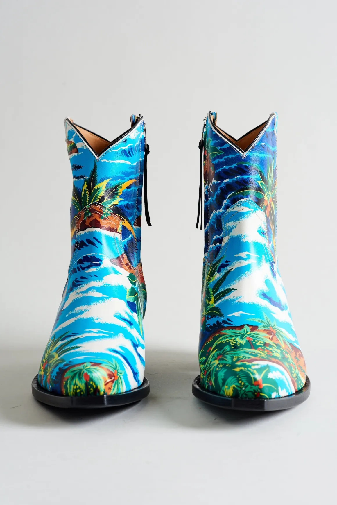 Women/BOY R13 Cowboys*COWBOY ANKLE BOOT - TURQUOISE WAVE