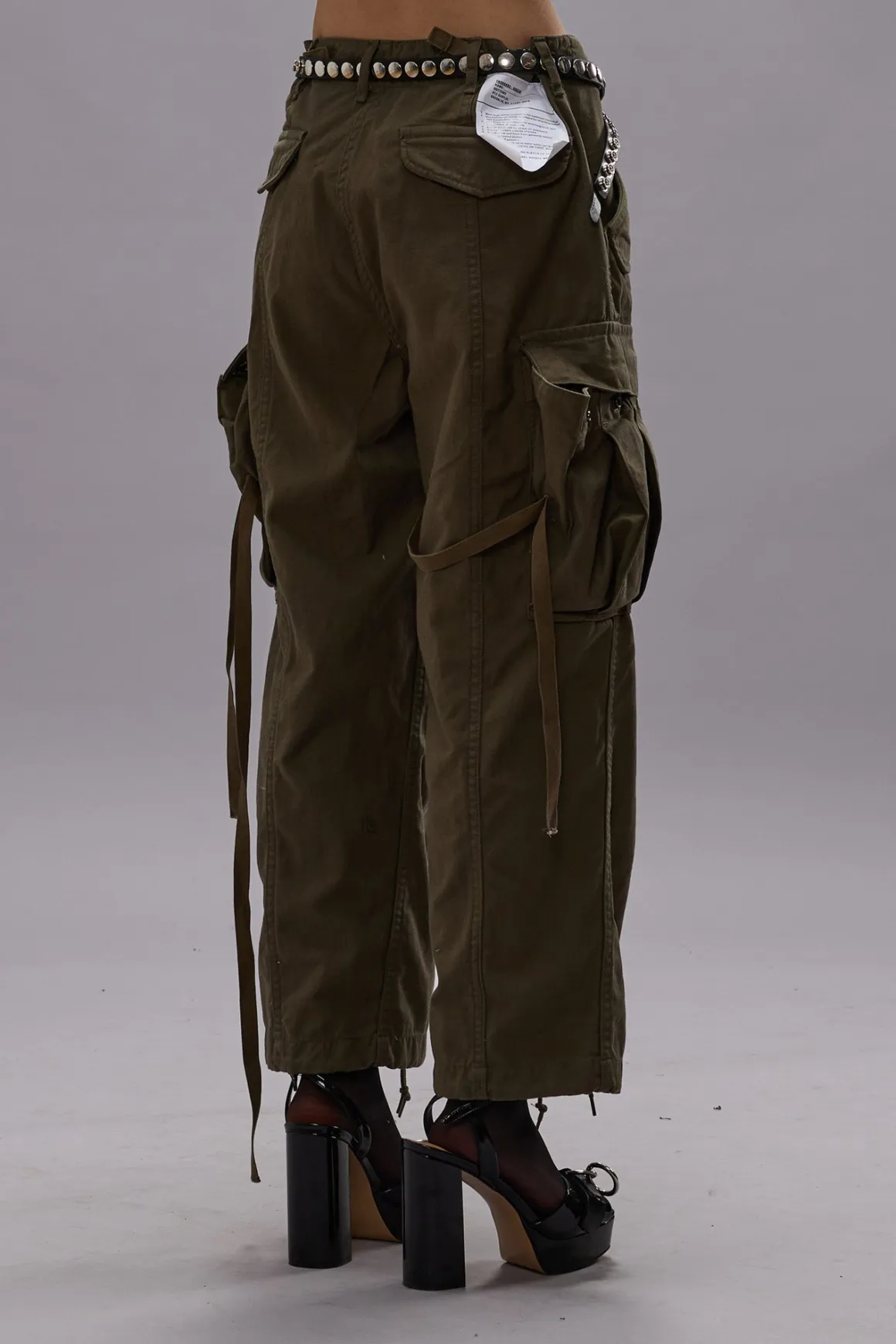 Women R13 Pants & Shorts*CROPPED CARGO - VINTAGE OLIVE DRAB
