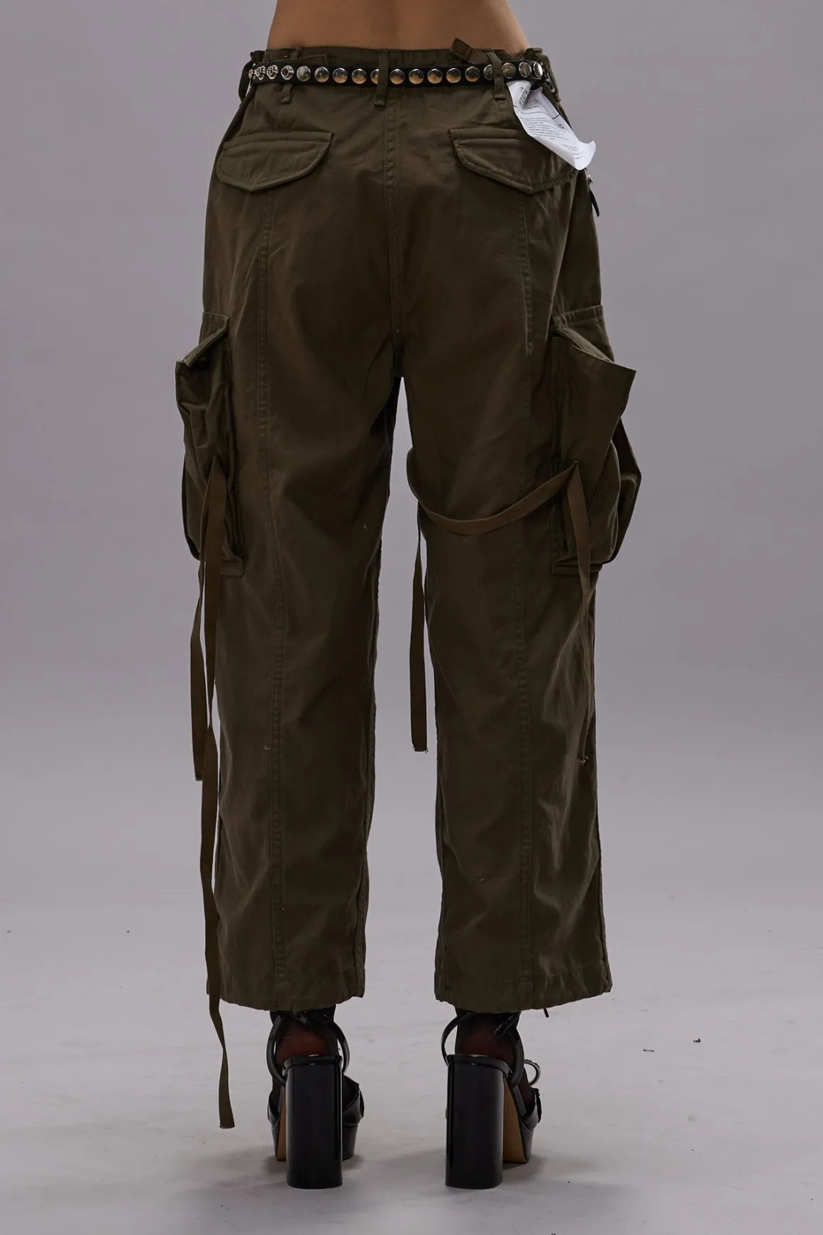 Women R13 Pants & Shorts*CROPPED CARGO - VINTAGE OLIVE DRAB