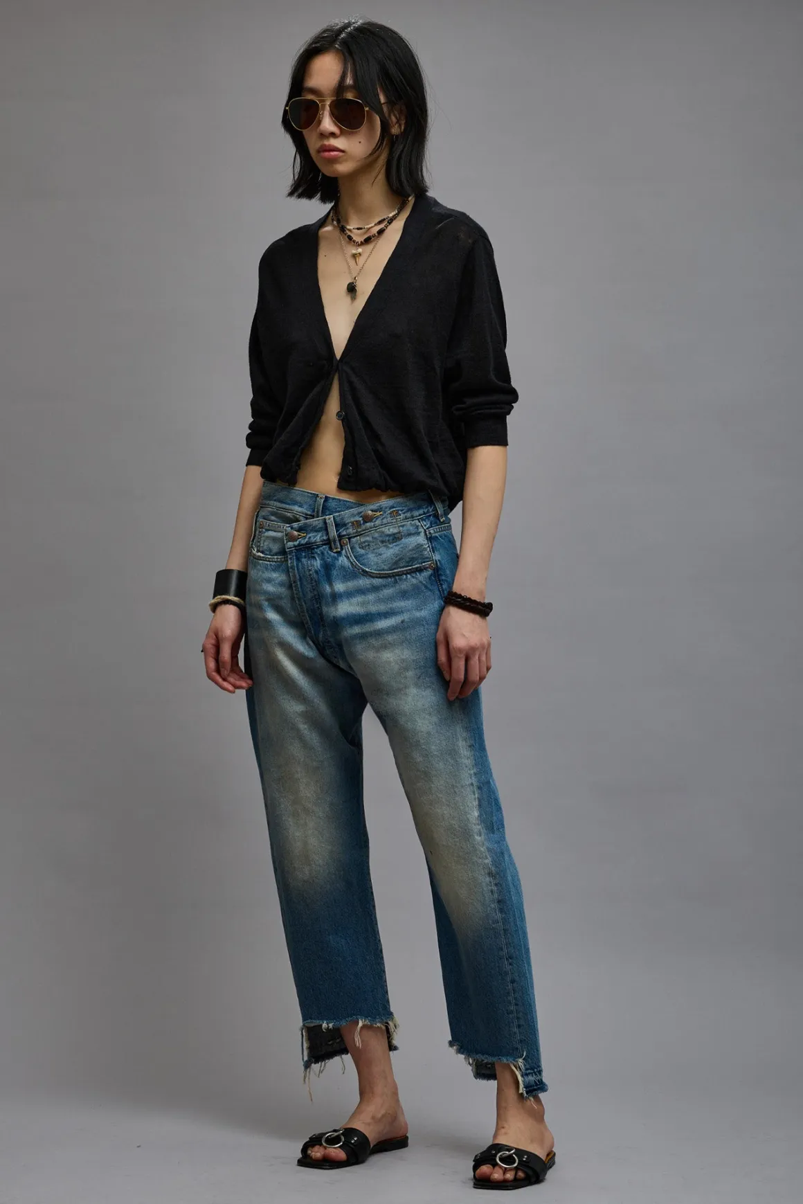 Women R13 Crossover*CROSSOVER JEAN - TURNER BLUE