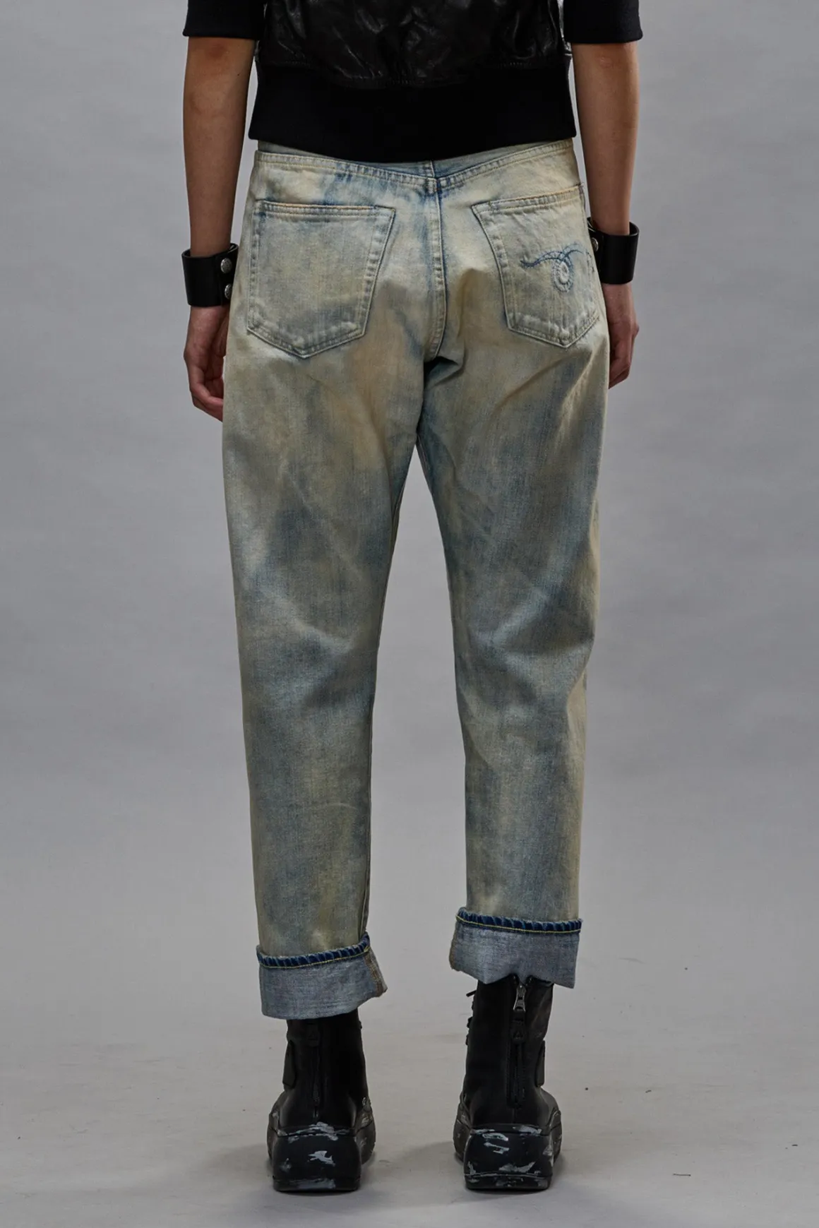 Women R13 Crossover*CROSSOVER JEAN - VINTAGE ASH BLUE