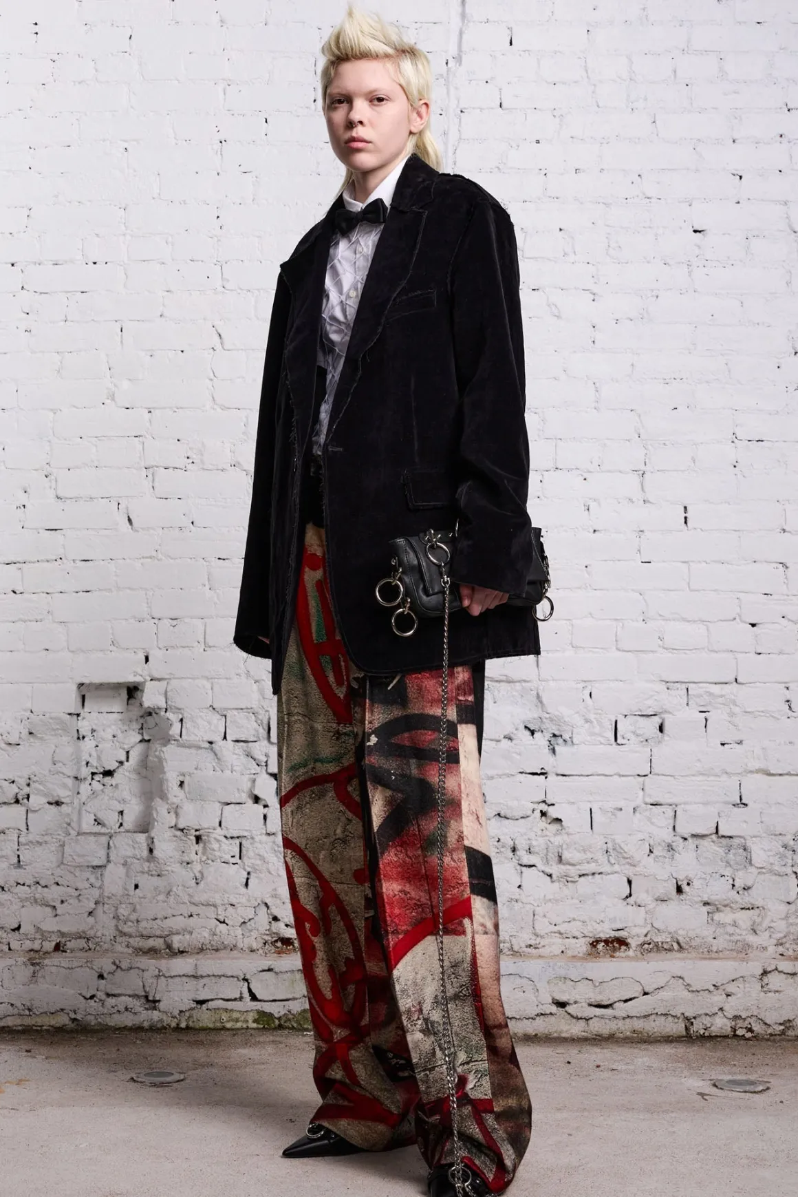 Women R13 Pants & Shorts*DAMON WOOL TROUSER - GRUNGE MURAL