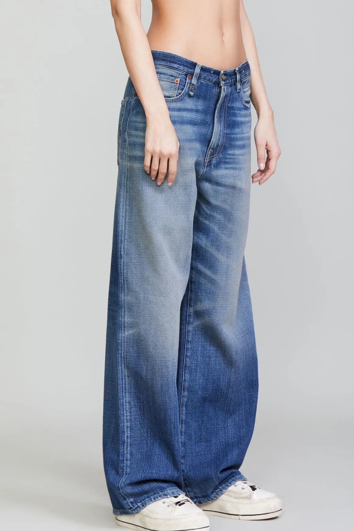 Women R13 Wide Leg*D'ARCY LOOSE JEAN - KOZE VINTAGE INDIGO
