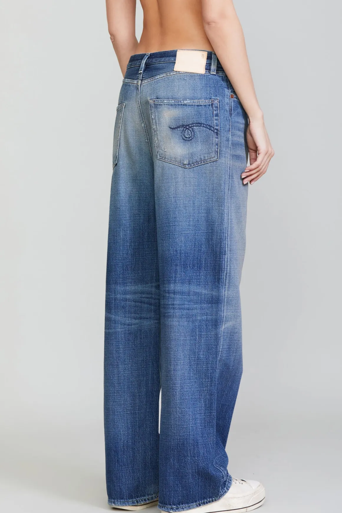 Women R13 Wide Leg*D'ARCY LOOSE JEAN - KOZE VINTAGE INDIGO