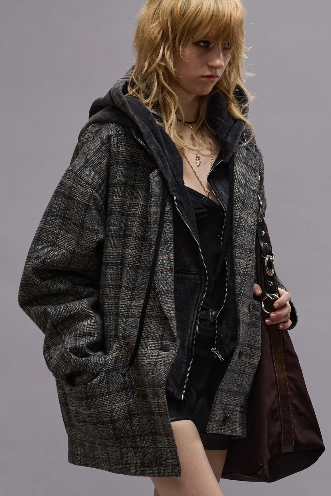 Women R13 Jackets & Coats*DOUBLE BREASTED JACKET - GREY PLAID