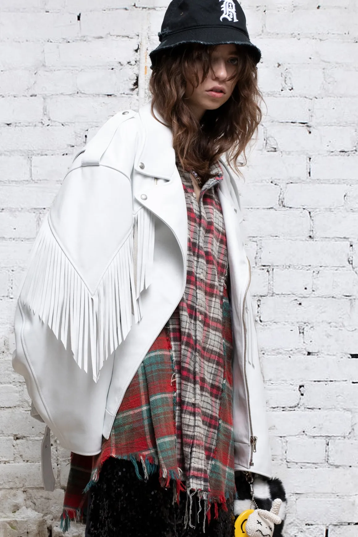 Women R13 Jackets & Coats*FRINGE OVERSIZED MOTORCYCLE BOMBER