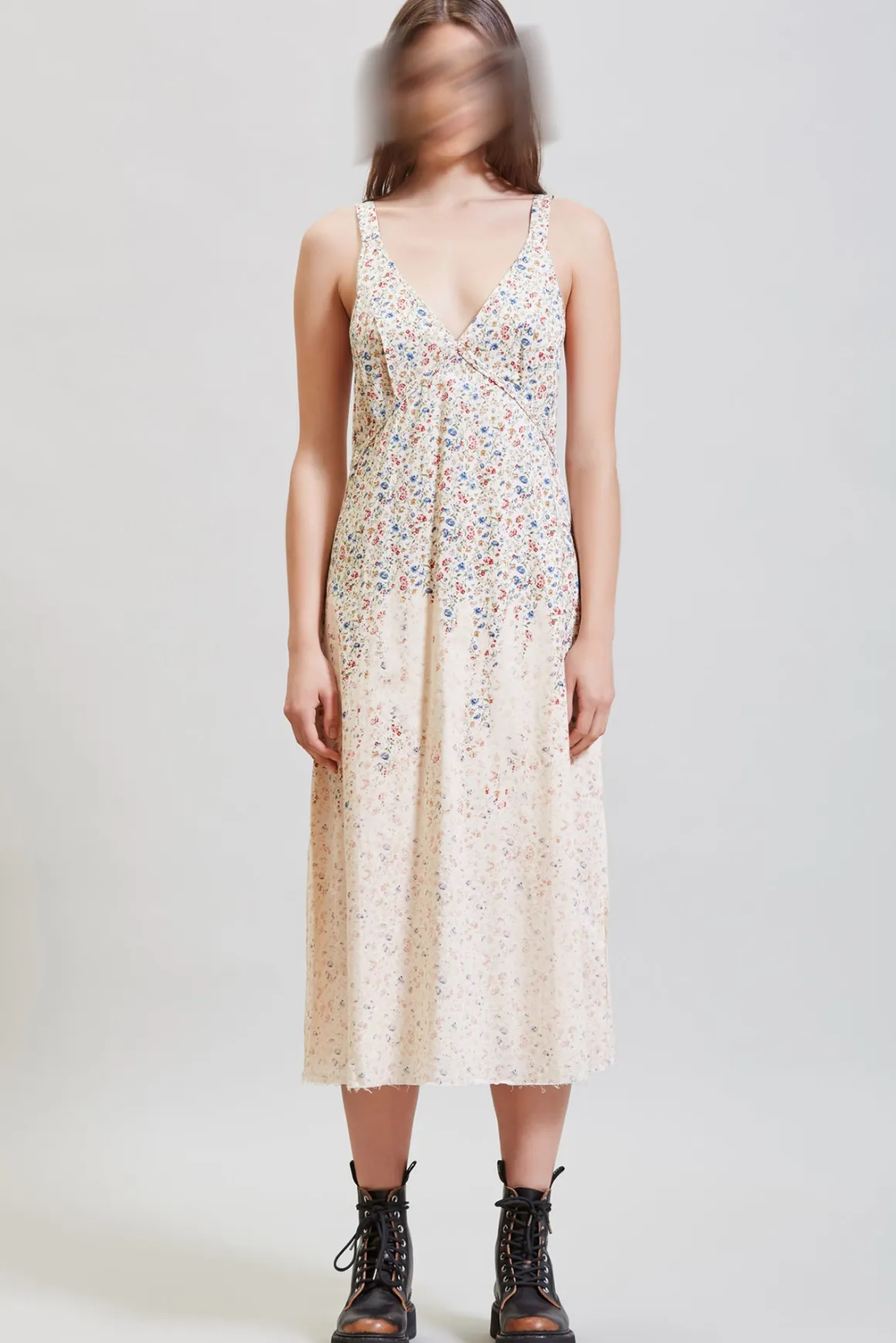 Women R13 Dresses & Skirts*GRUNGE SLIP - DIP BLEACHED BEIGE FLORAL