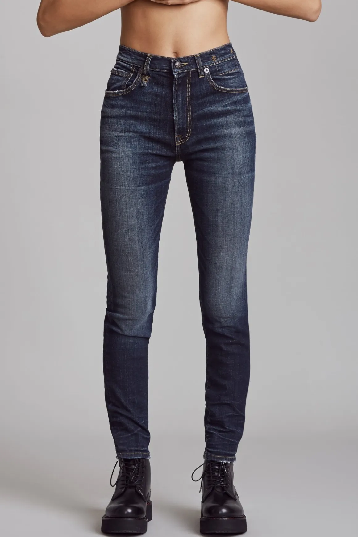 Women R13 Skinny*HIGH RISE SKINNY - HOWELL INDIGO