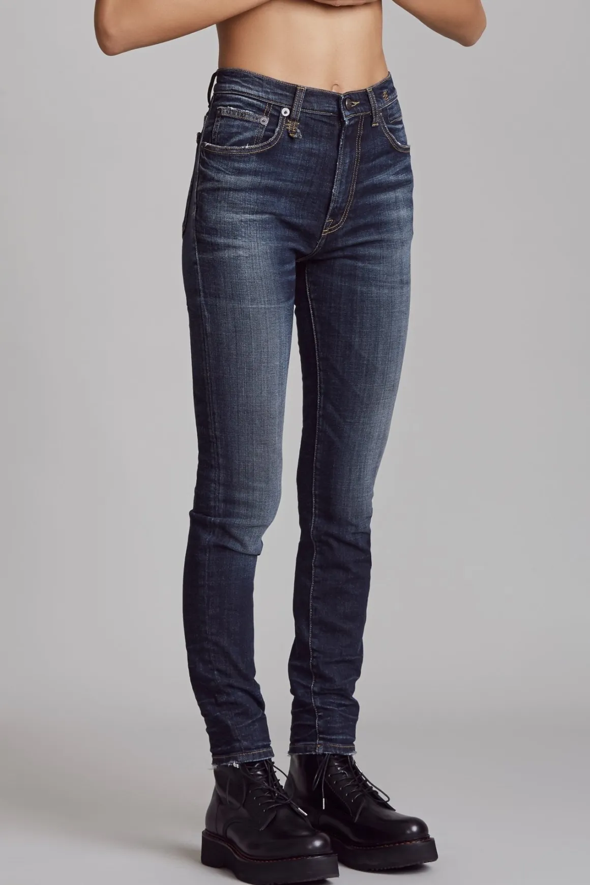 Women R13 Skinny*HIGH RISE SKINNY - HOWELL INDIGO