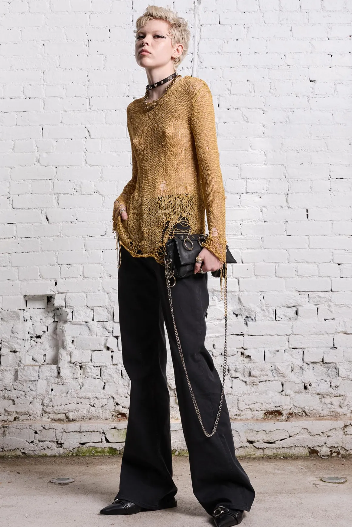 Women R13 Wide Leg*JANE JEAN - BLACK BEDFORD CORD STRETCH