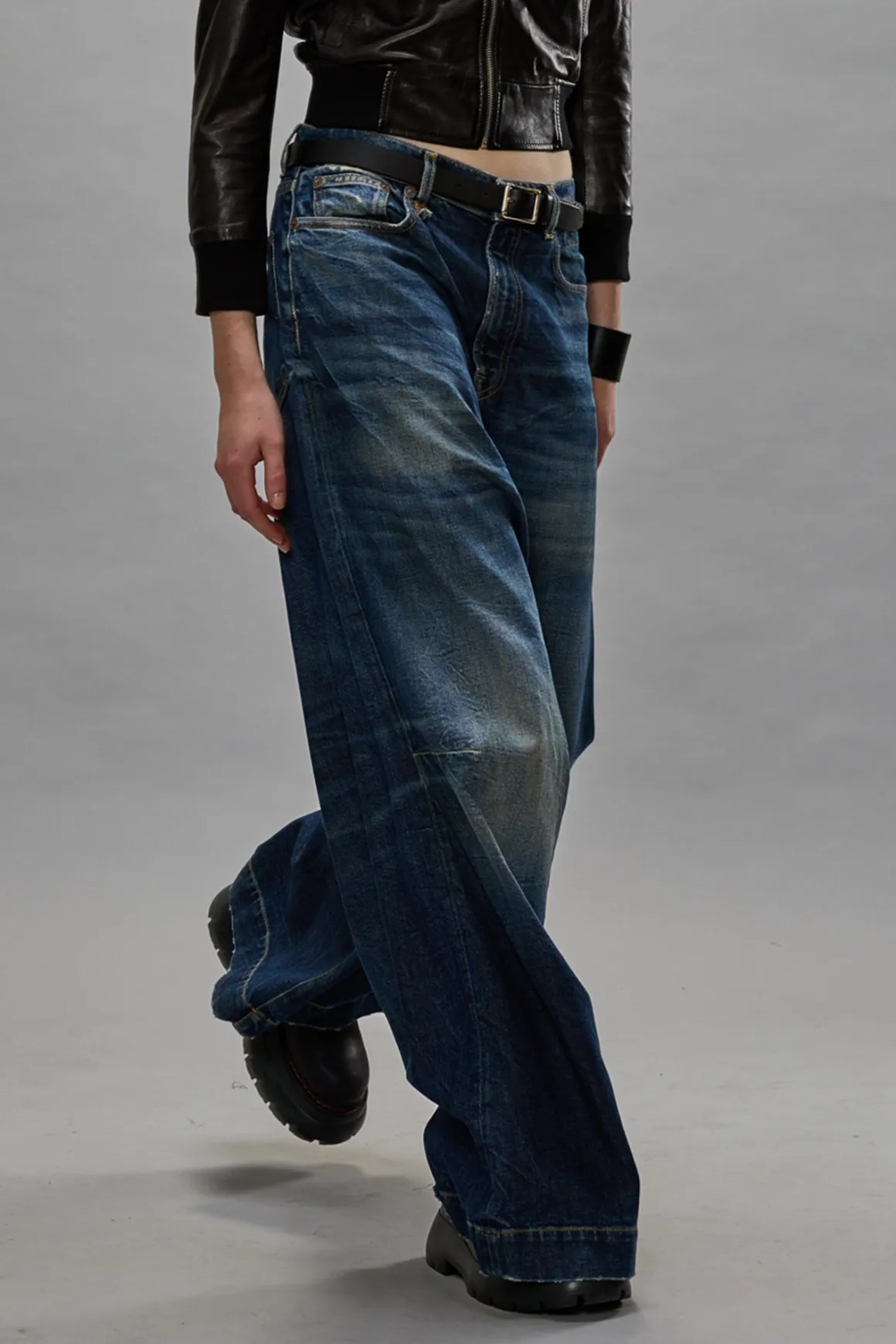 Women R13 Wide Leg*JESSE JEAN - ANSEL BLUE