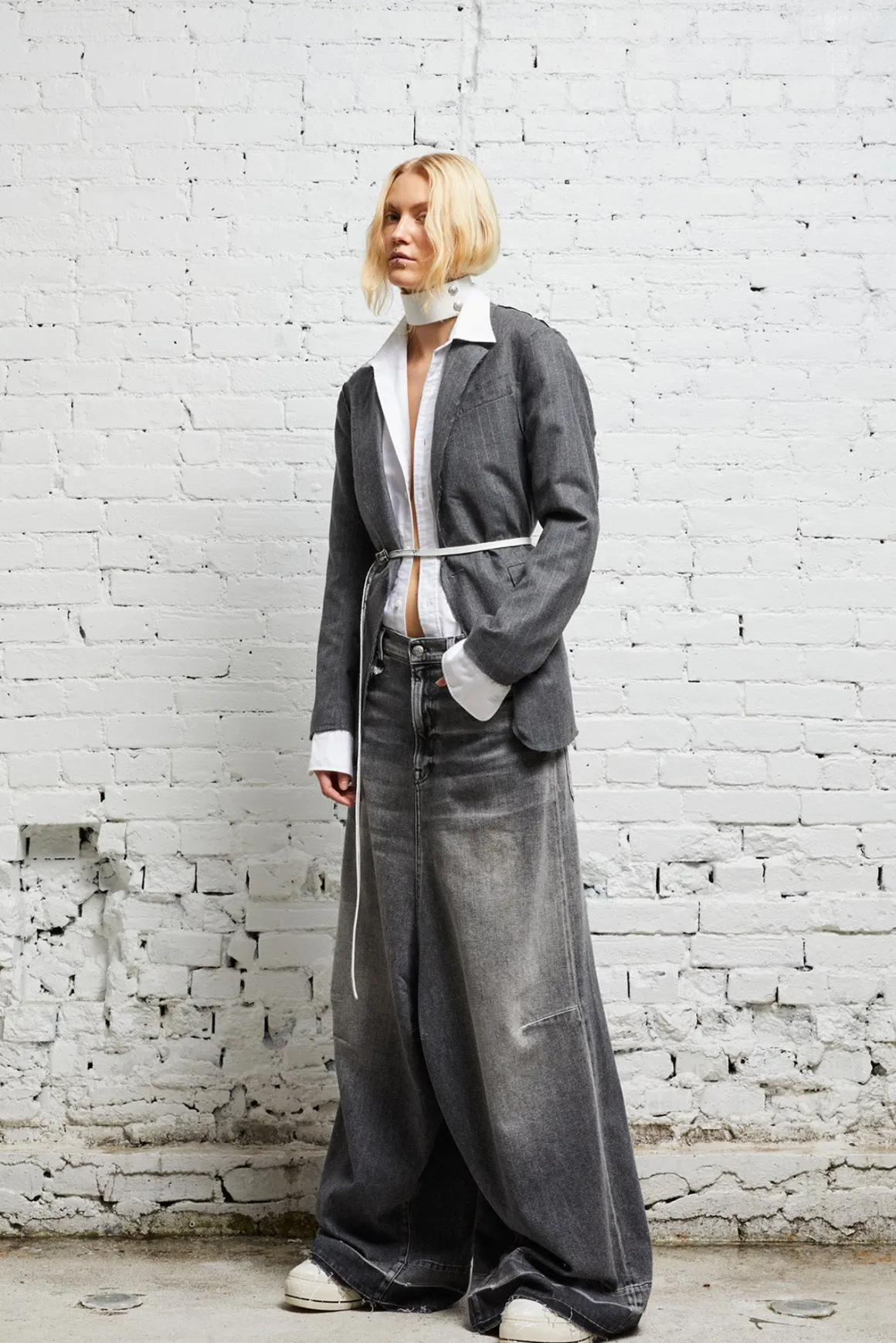 Women R13 Wide Leg*JESSE JEAN - VINTAGE GREY