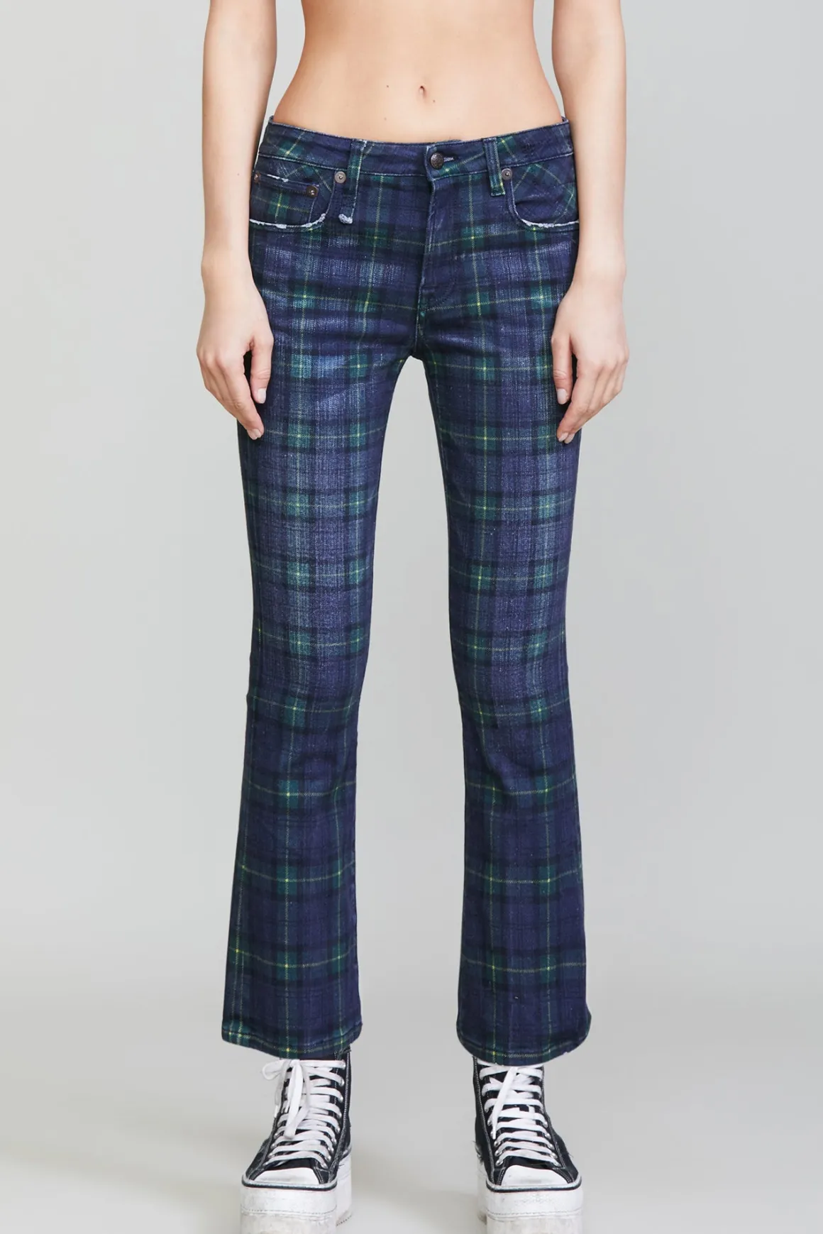 Women R13 Skinny*KICK FIT - PRINTED TARTAN