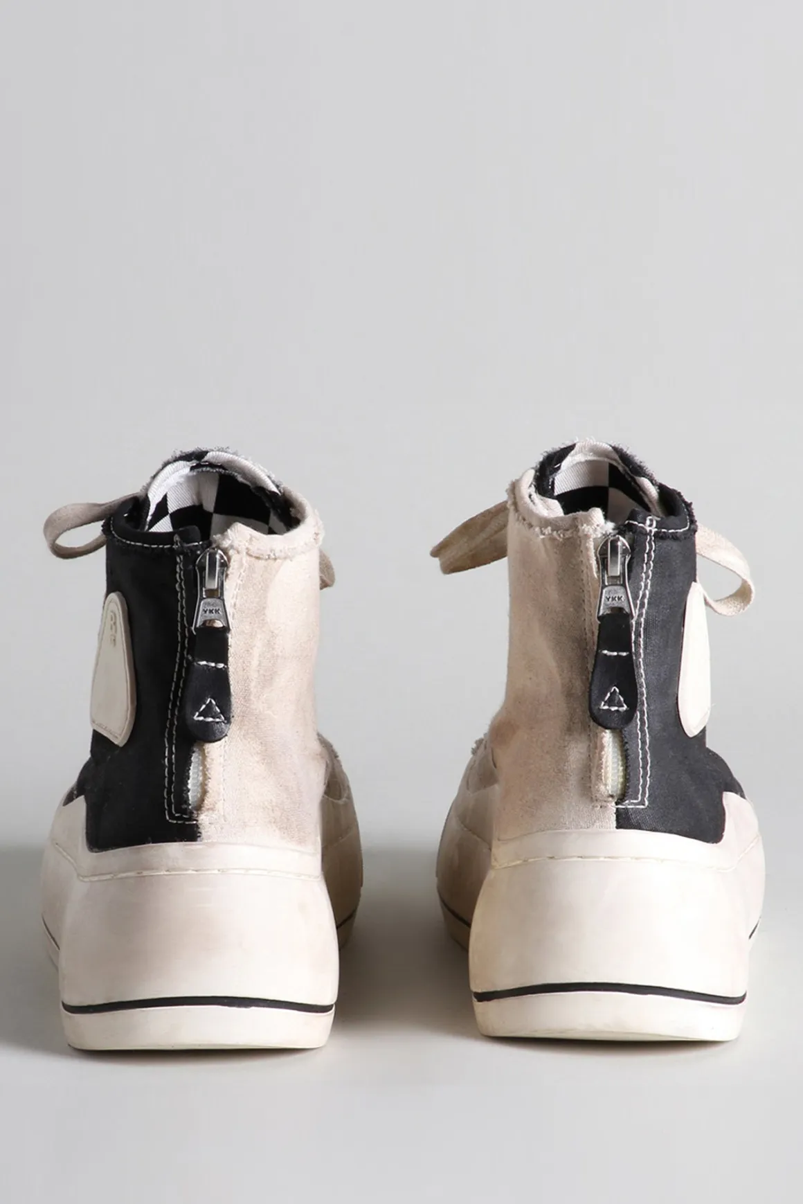 R13 Footwear*KURT HIGH TOP - BLACK/ECRU COLOR BLOCK