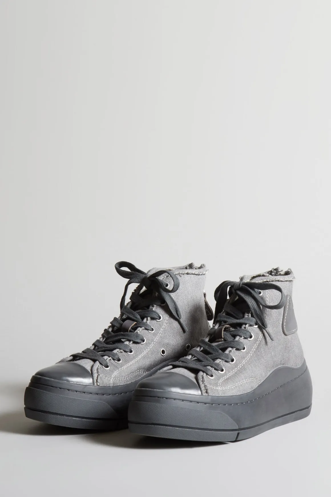 R13 Footwear*KURT HIGH TOP - LIGHT GREY DENIM