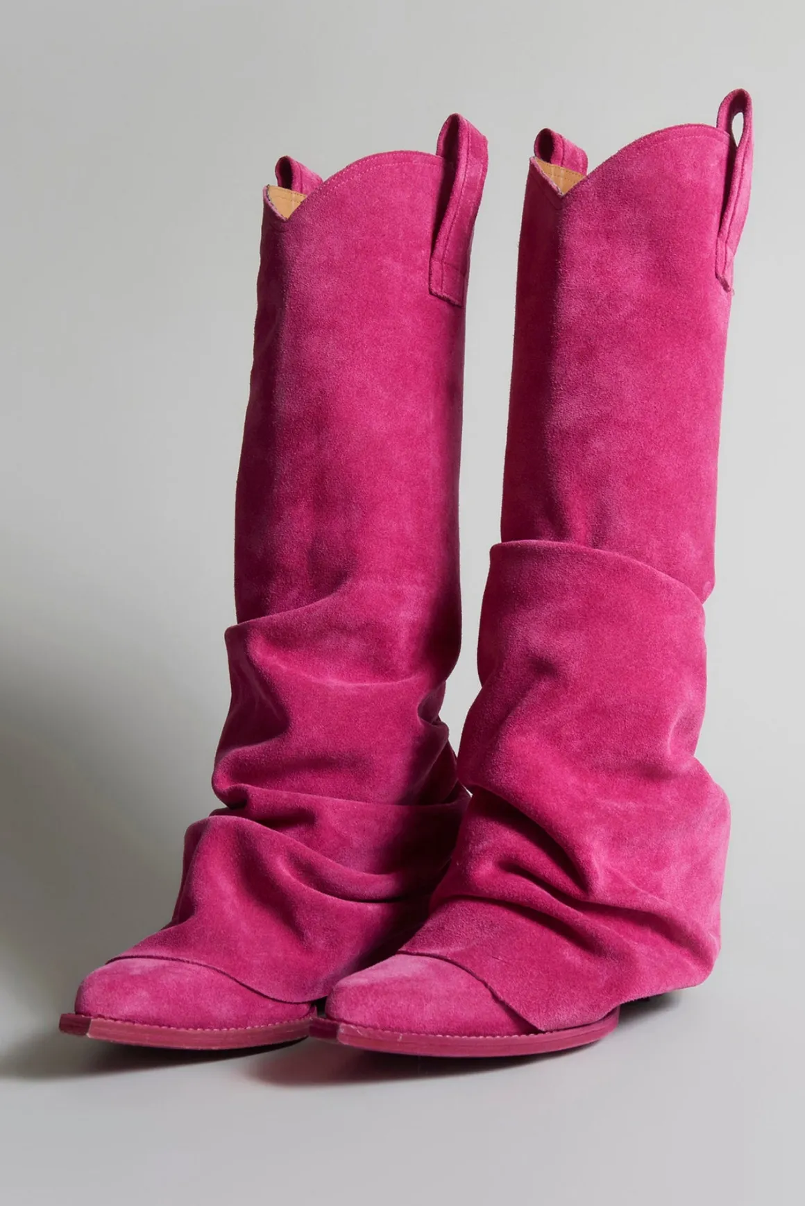 Women/BOY R13 Cowboys*MID COWBOY BOOT - PINK SUEDE