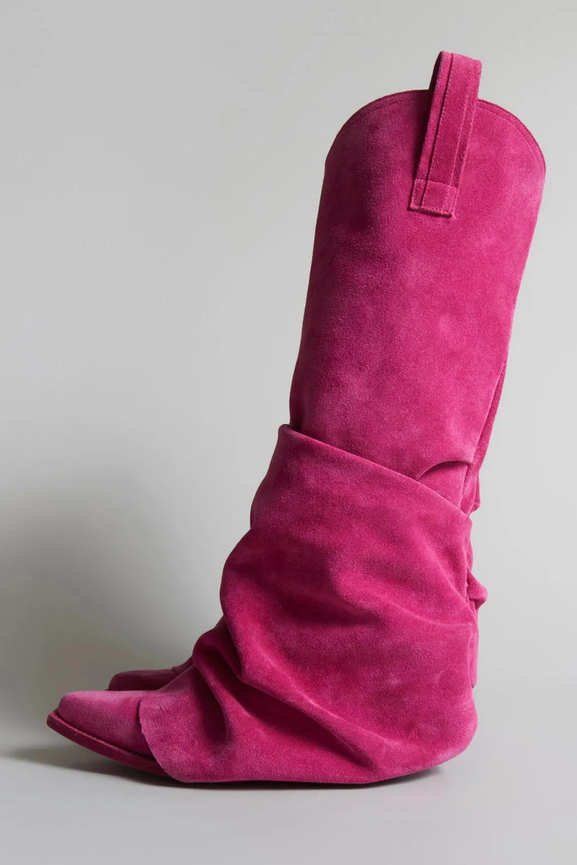 Women/BOY R13 Cowboys*MID COWBOY BOOT - PINK SUEDE