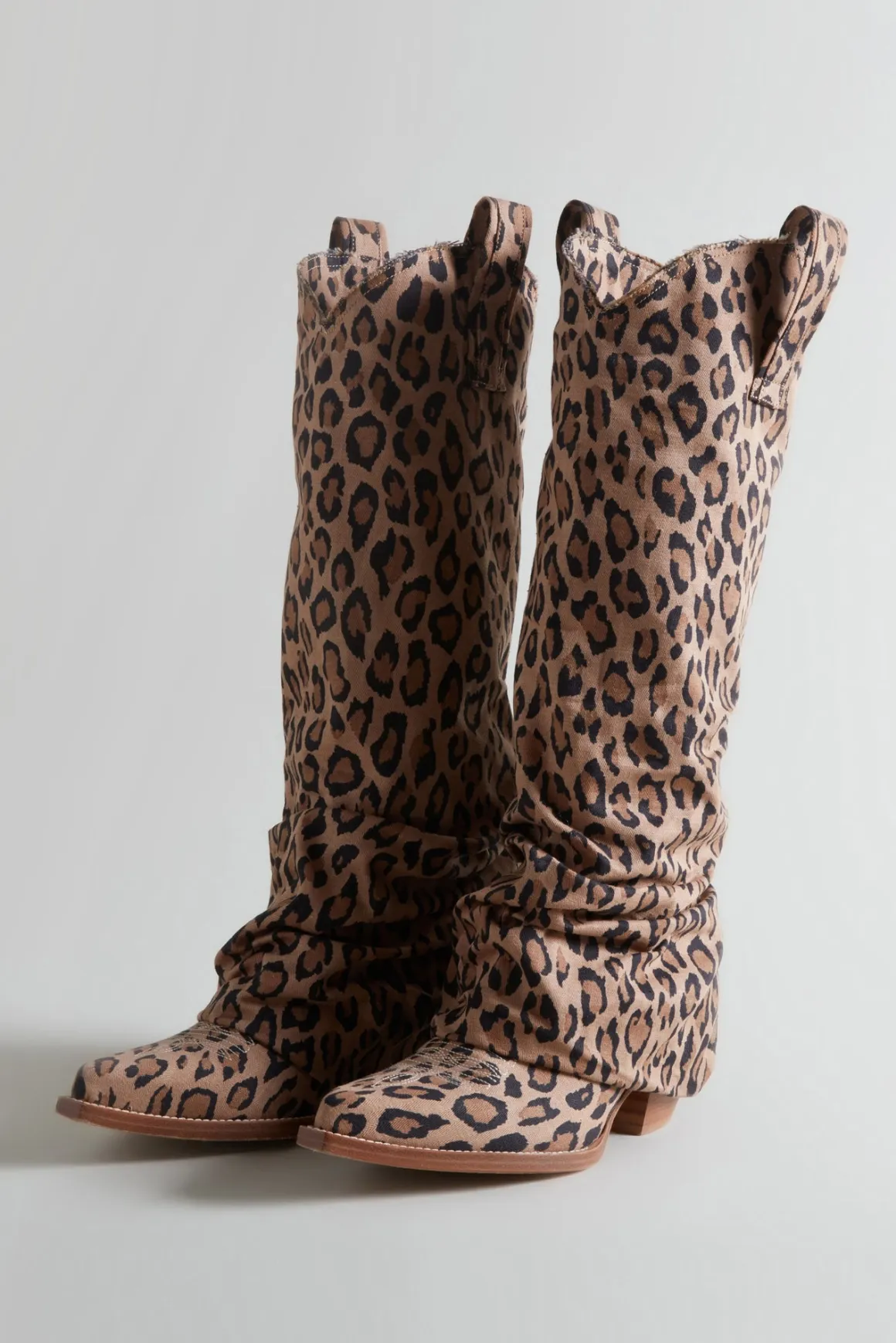 Women/BOY R13 Cowboys*MID COWBOY BOOT - RAW LEOPARD