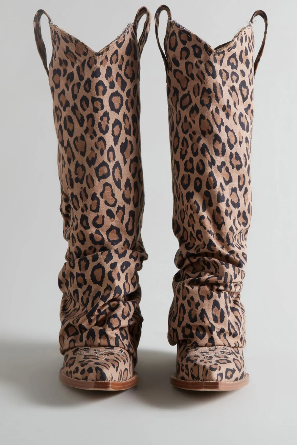 Women/BOY R13 Cowboys*MID COWBOY BOOT - RAW LEOPARD