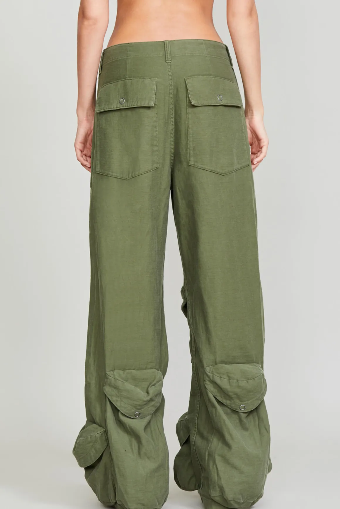 Women R13 Wide Leg*MULTIPOCKET UTILITY JEAN - GARMENT DYE