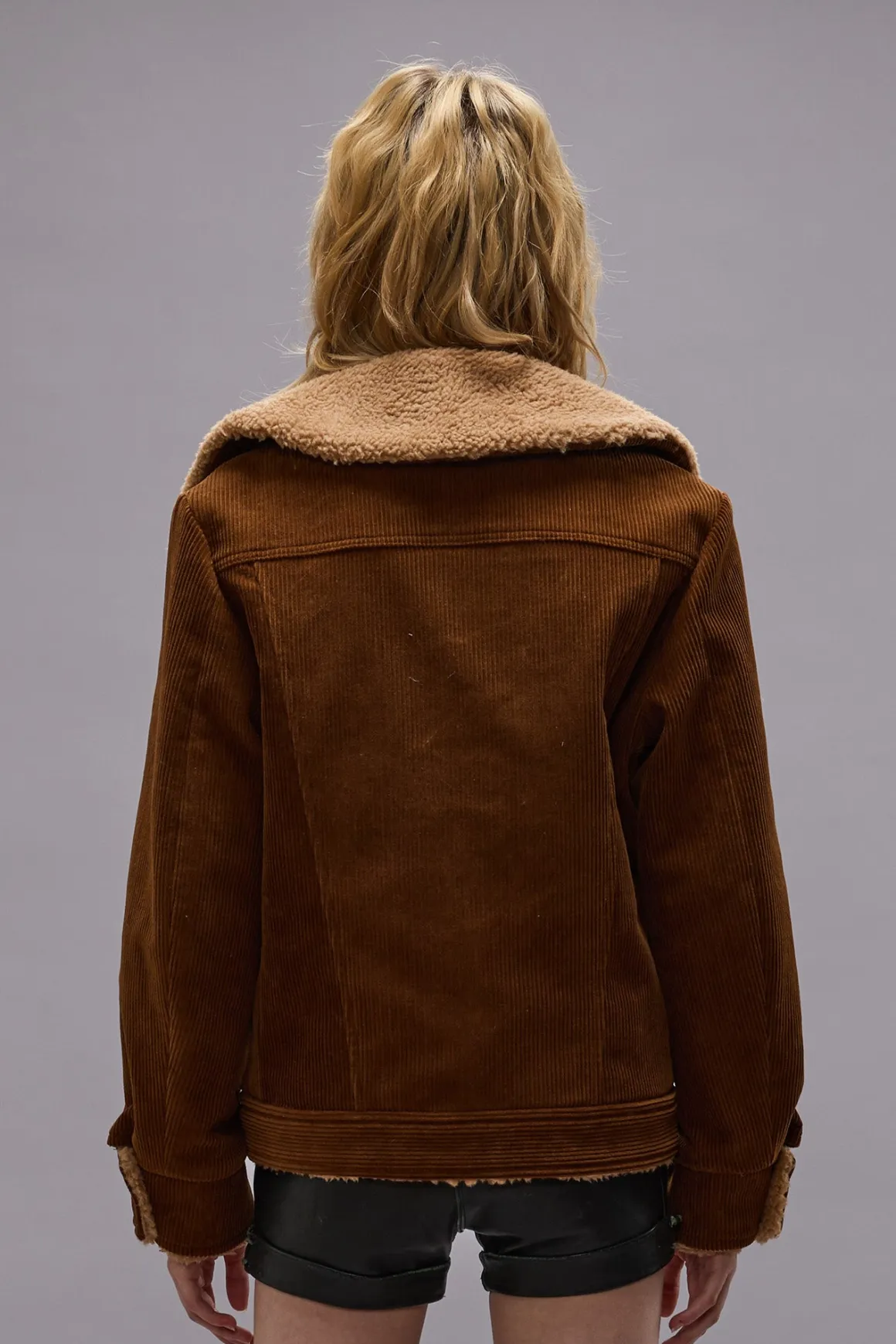 Women R13 Jackets & Coats*OVERSIZED COLLAR JACKET - BROWN CORDUROY
