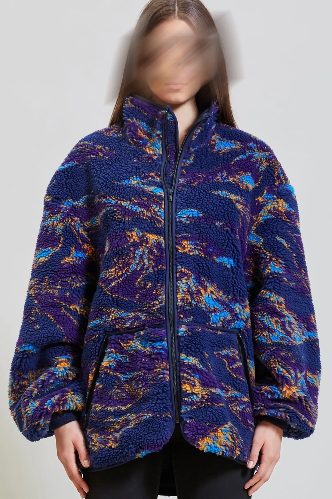 Women R13 Jackets & Coats*OVERSIZED FLEECE JACKET - NAVY SWIRL