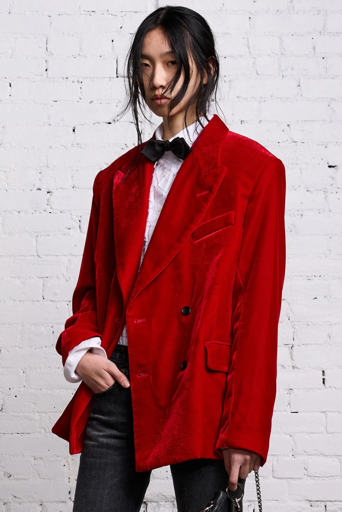 Women R13 Jackets & Coats*OVERSIZED RAGGED BLAZER - RED VELVET