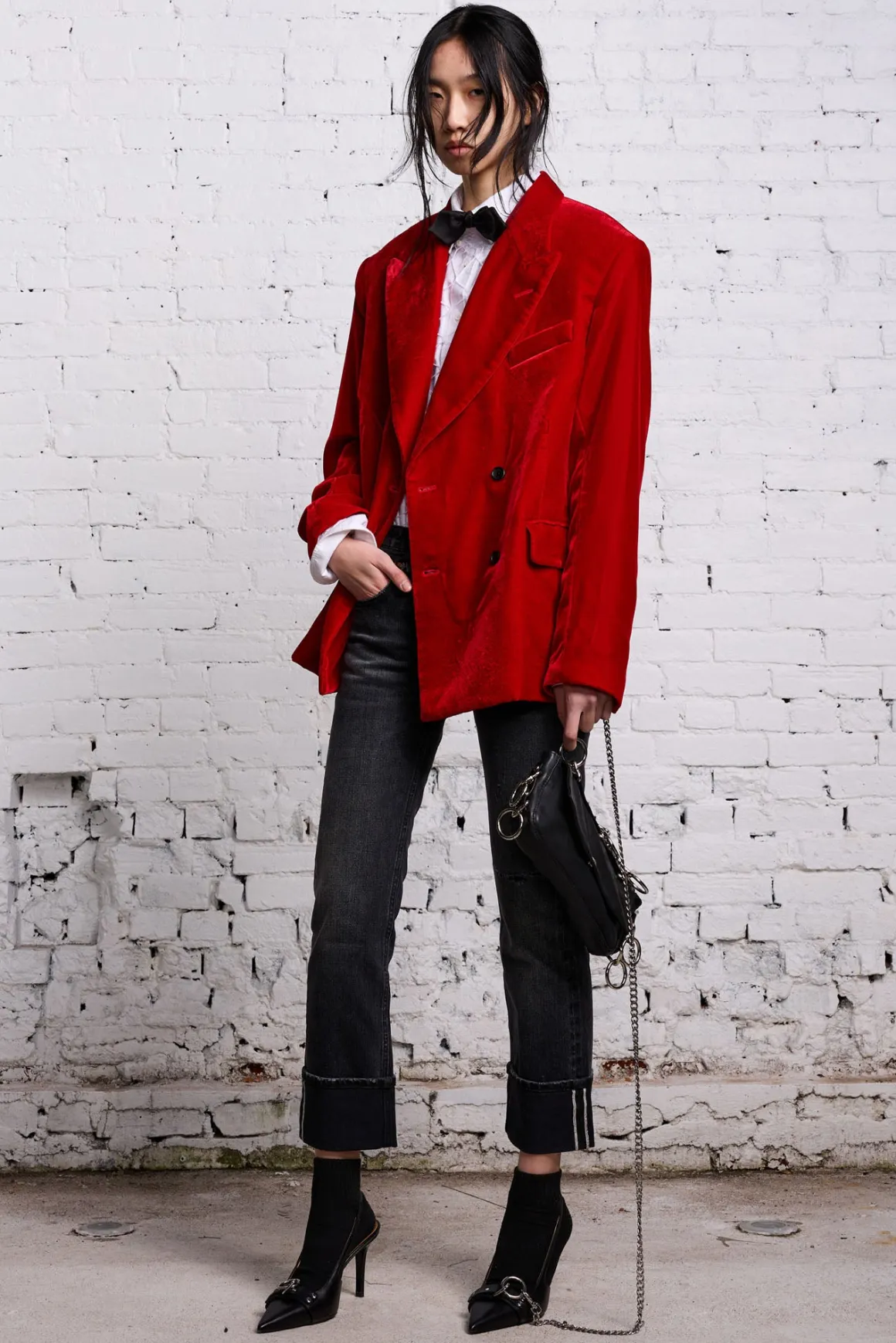 Women R13 Jackets & Coats*OVERSIZED RAGGED BLAZER - RED VELVET