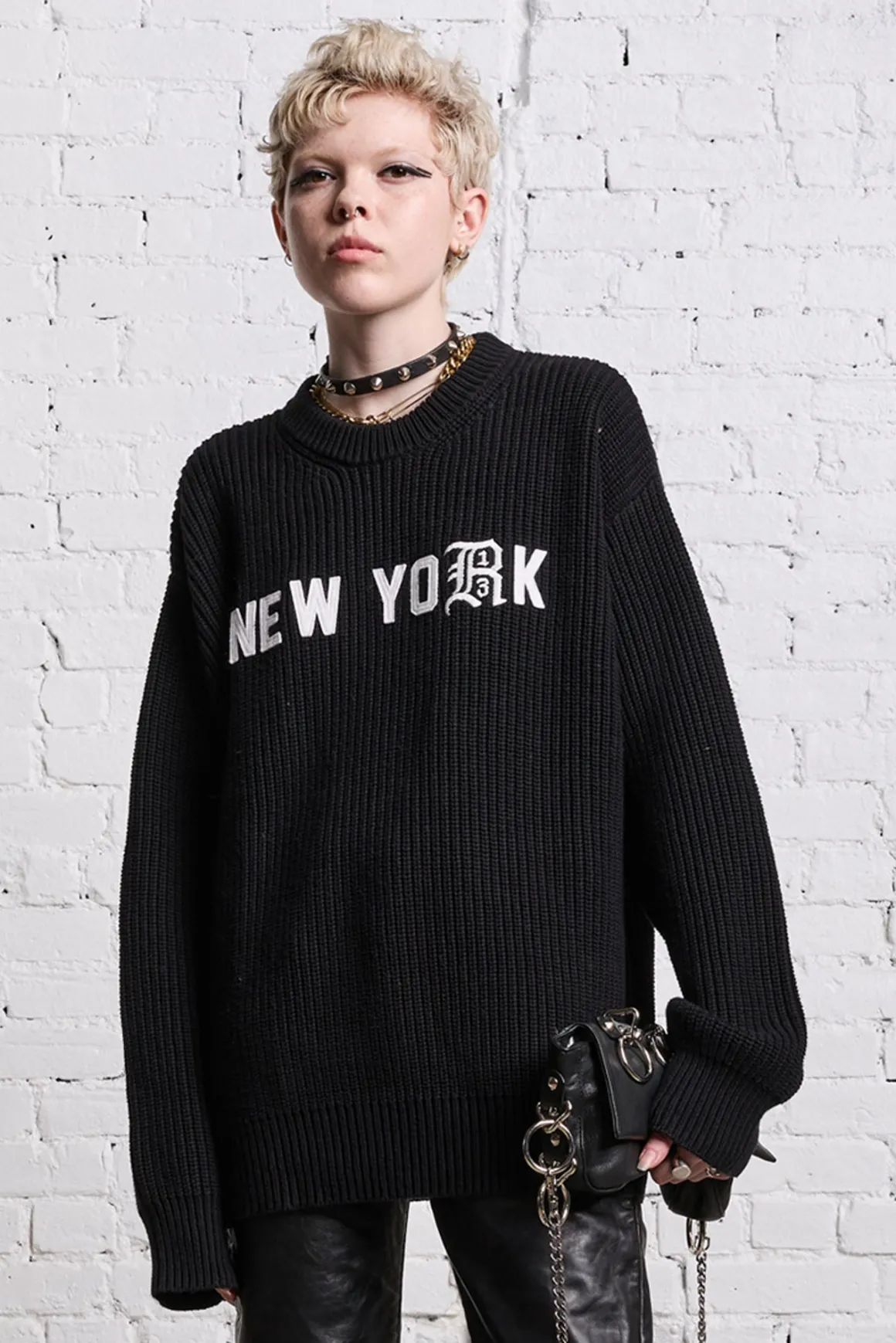 Women R13 Sweaters*NEW YORK BOYFRIEND SWEATER -