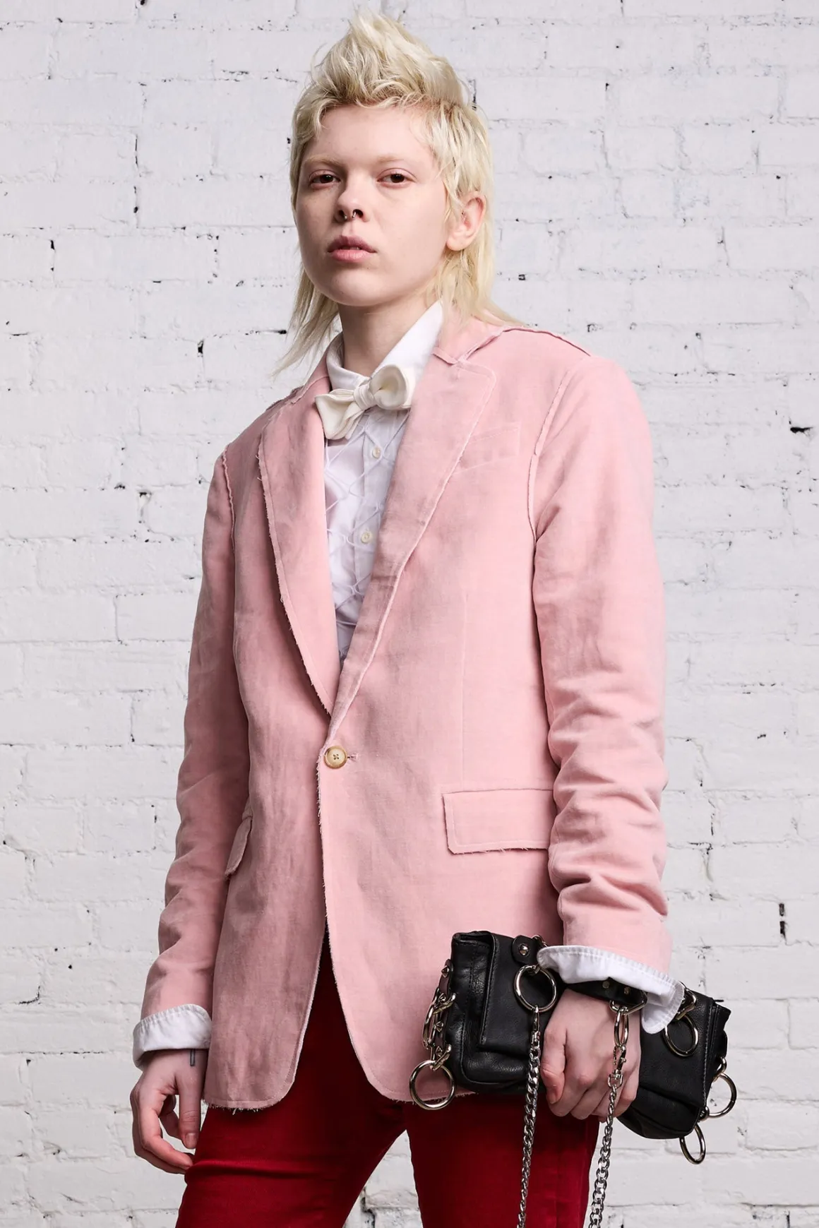 Women R13 Jackets & Coats*RAW CUT SHRUNKEN BLAZER - PINK VELVET