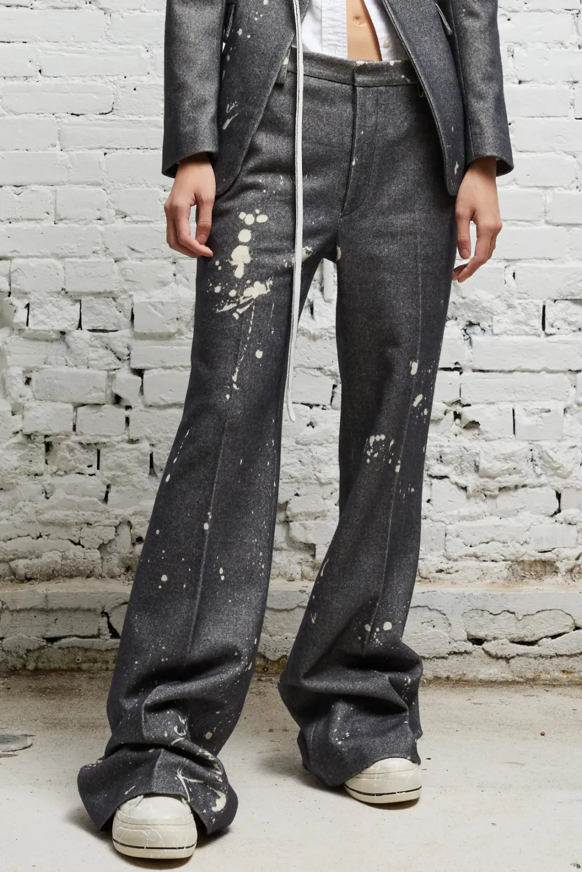 Women R13 Pants & Shorts*RELAXED TROUSER - GREY PAINT SPLATTER