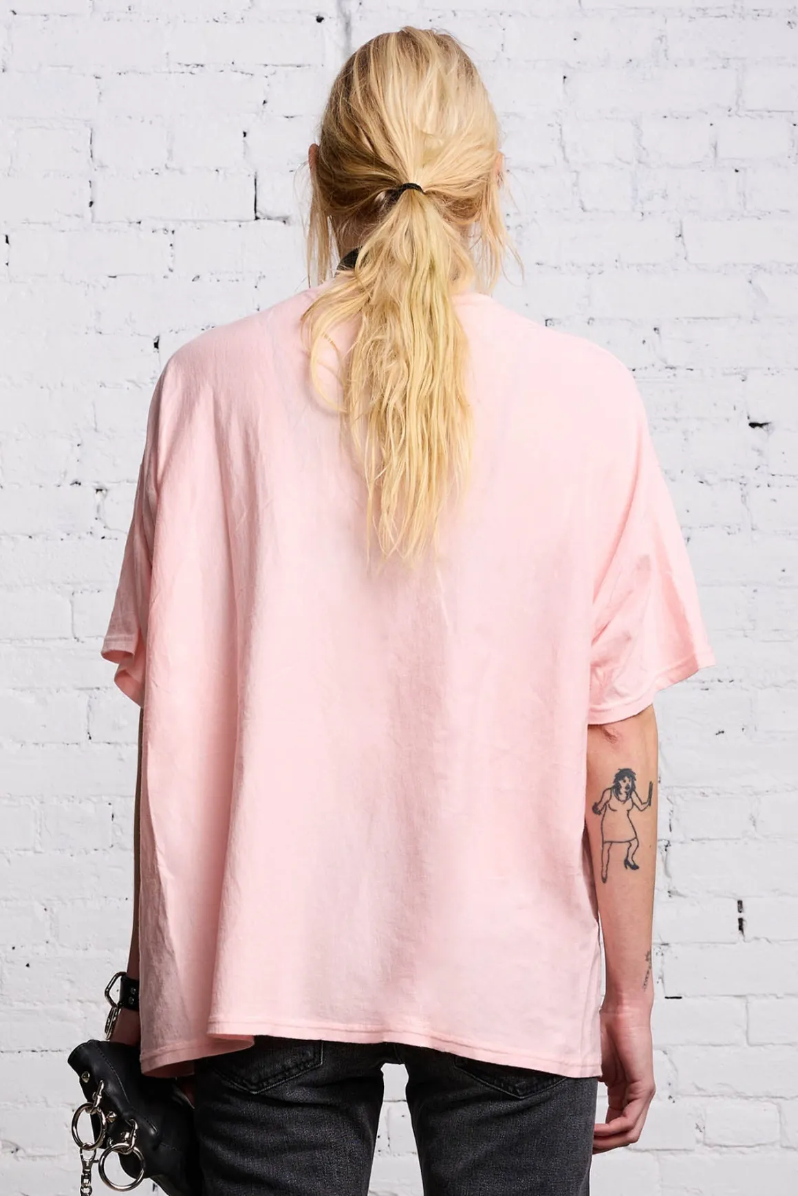 Women R13 Tops*RELAXED V-NECK T - LIGHT PINK