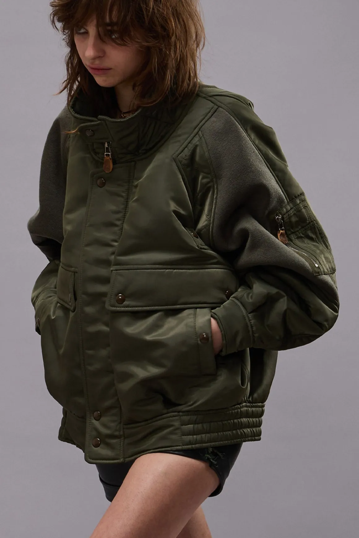 Women R13 Jackets & Coats*RIBBED FLIGHT BOMBER -