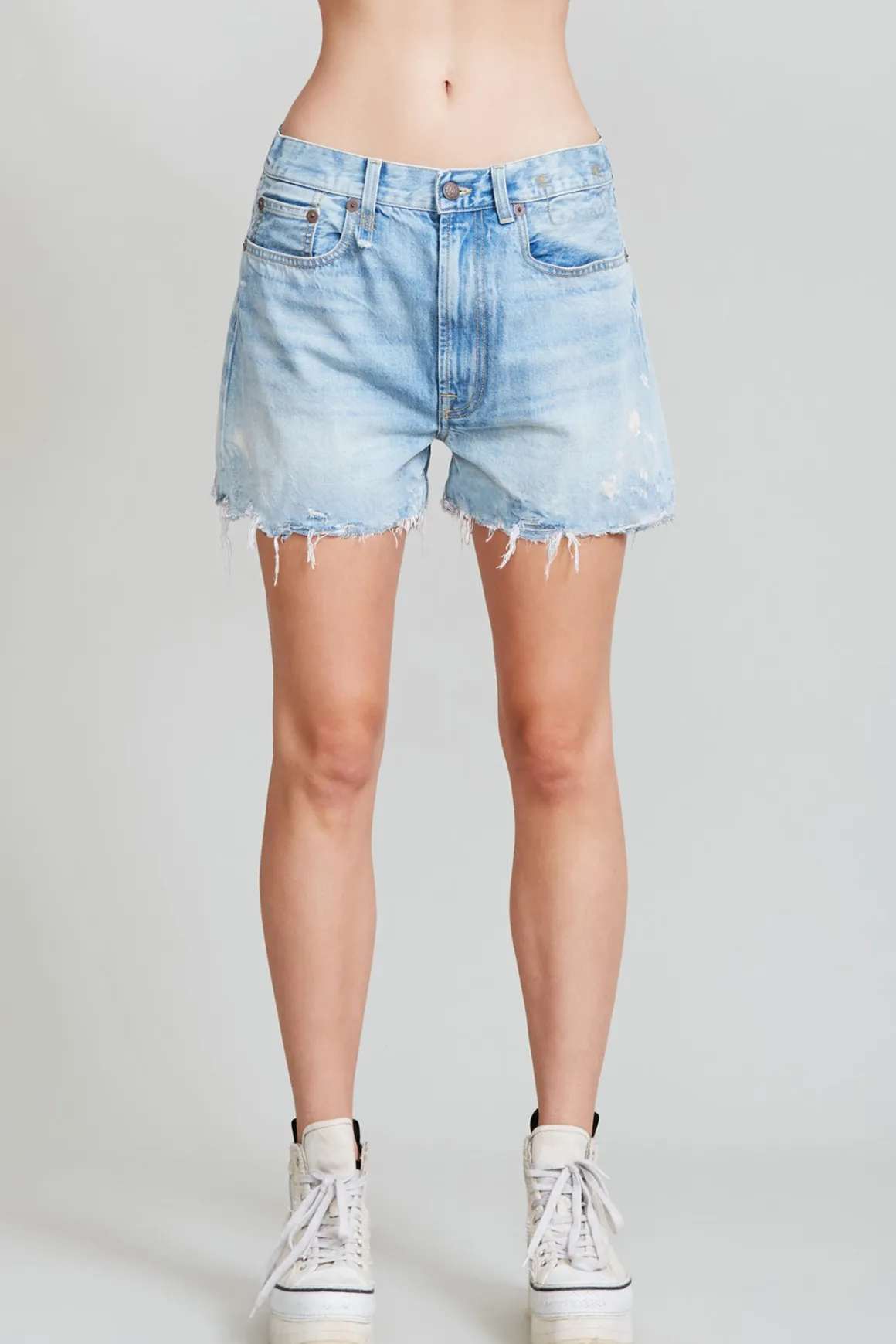 Women R13 Shorts/skirts*ROSE BAGGY SHORT - STEVIE BLUE