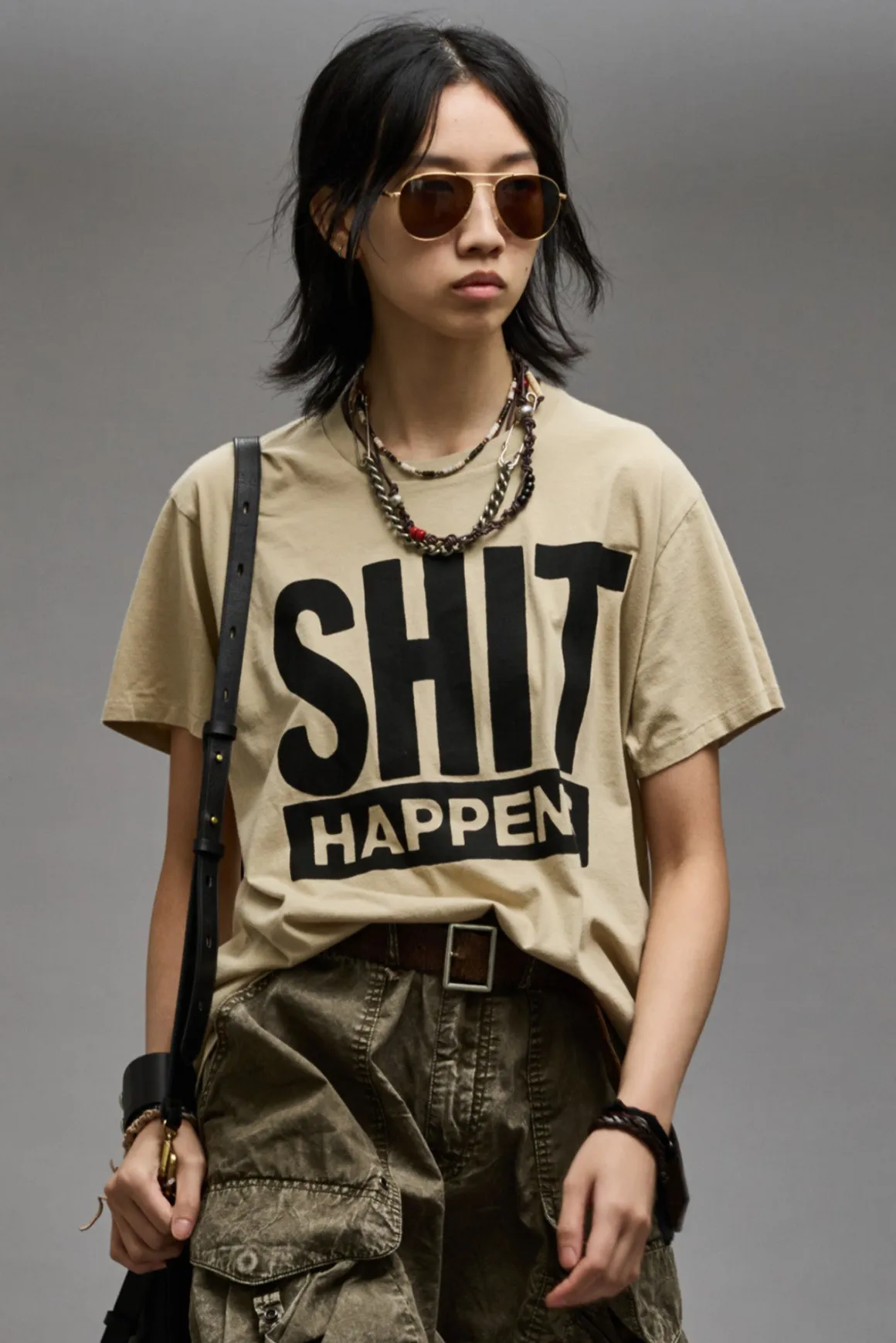 Women R13 T-shirts*SHIT HAPPENS BOY T -