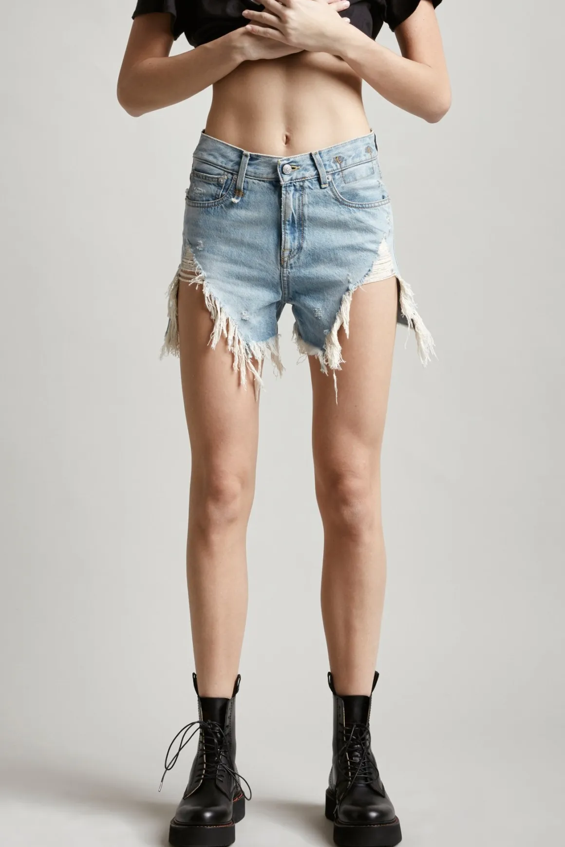 Women R13 Shorts/skirts*SHREDDED SLOUCH SHORT -