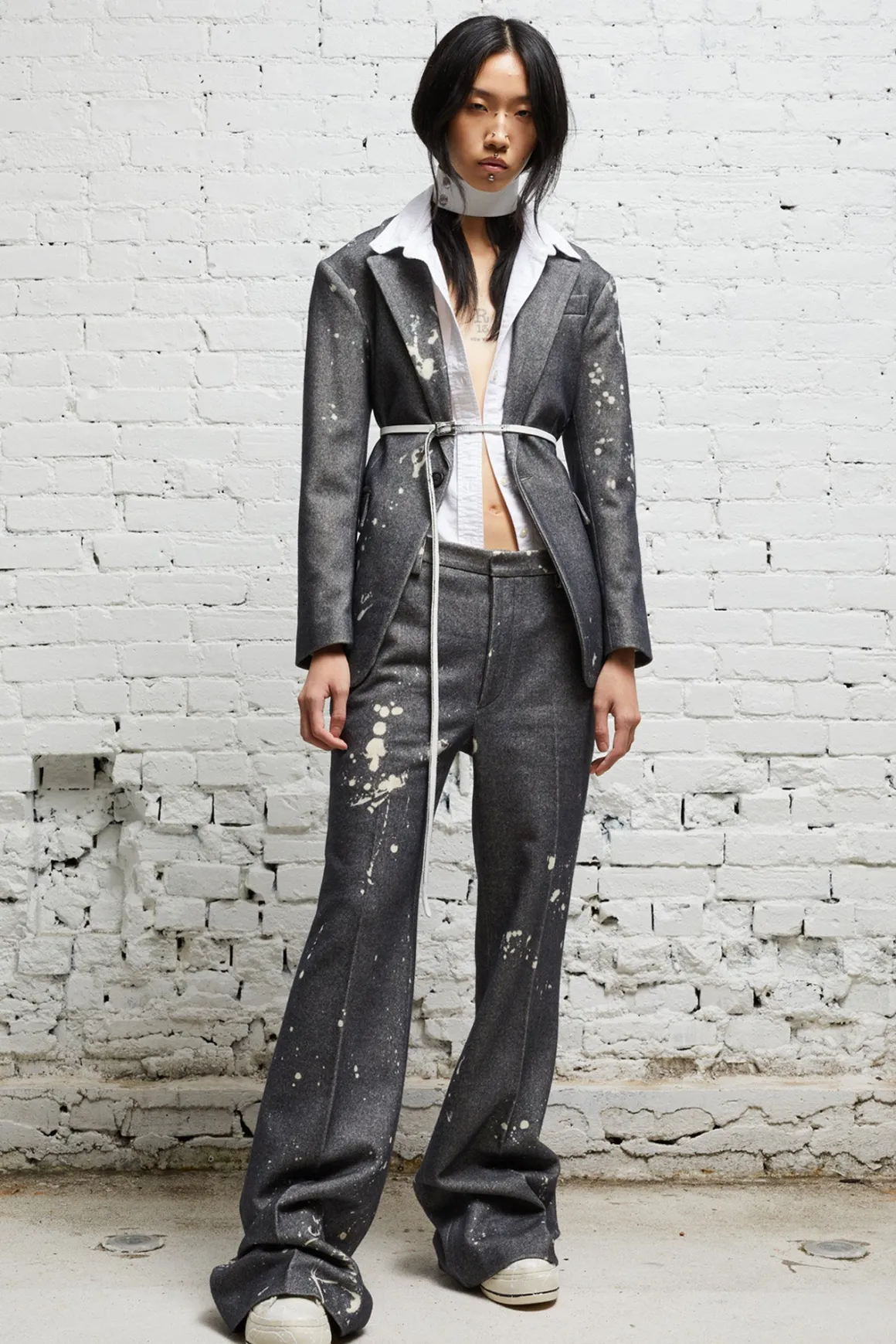 Women R13 Jackets & Coats*SHRUNKEN BLAZER - GREY PAINT SPLATTER