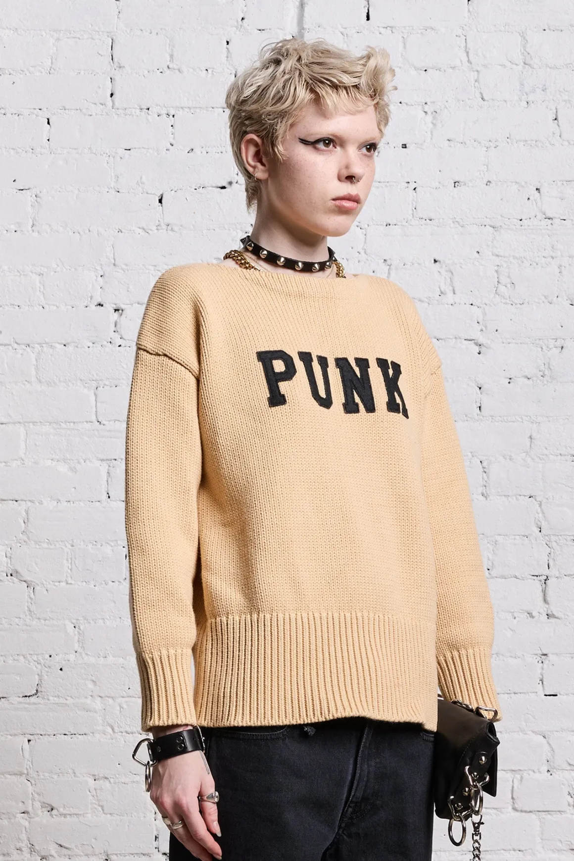 Women R13 Sweaters*SHRUNKEN PUNK SWEATER - VINTAGE
