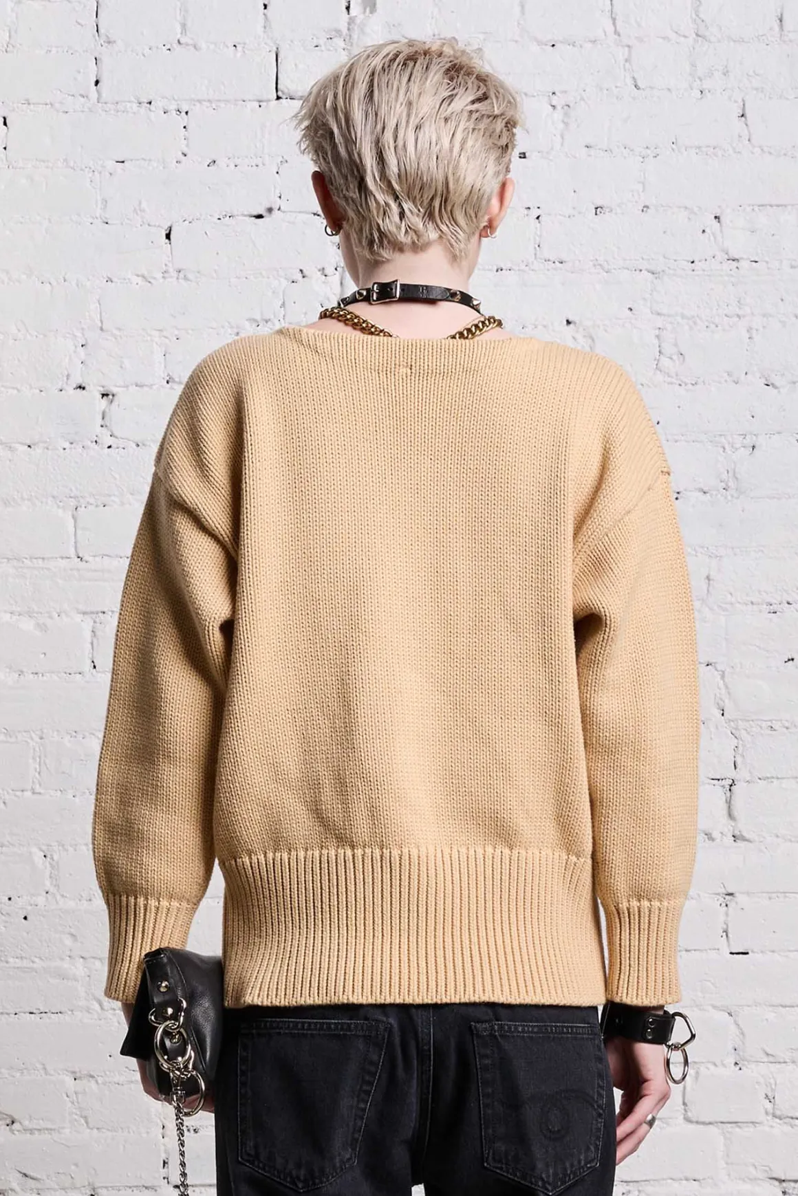 Women R13 Sweaters*SHRUNKEN PUNK SWEATER - VINTAGE