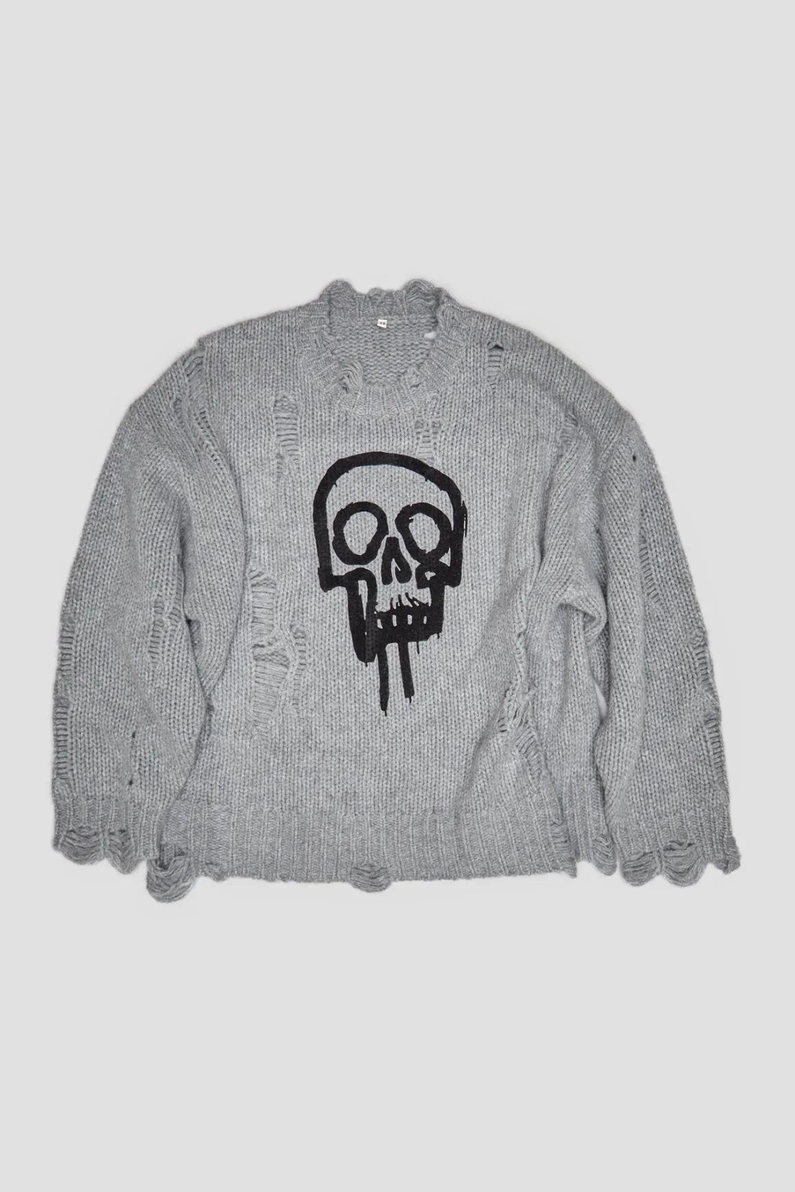 Women R13 Sweaters*SKULL DRIP SWEATER - HEATHER