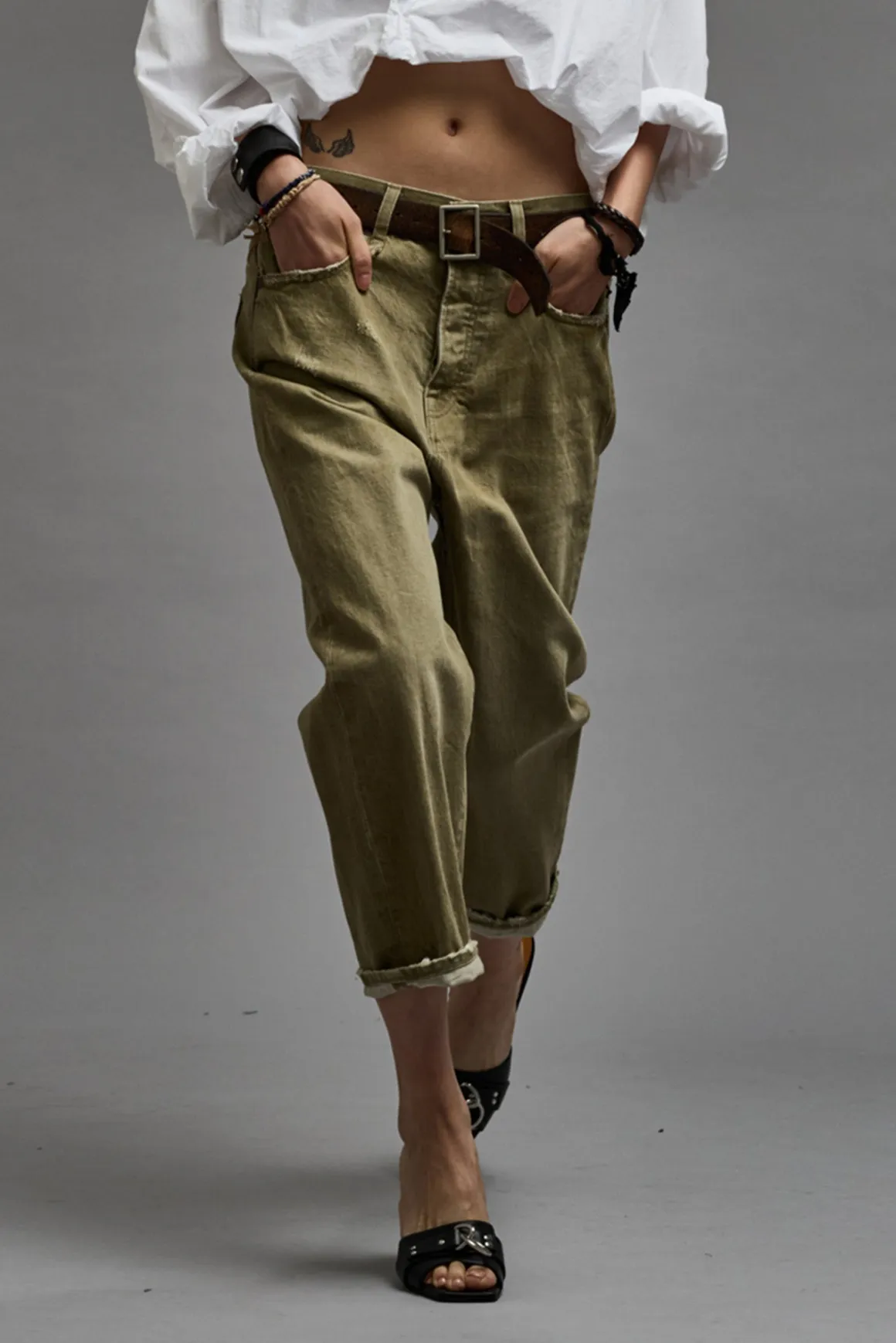 Women R13 Drop*TAILORED DROP - MOSS GREEN