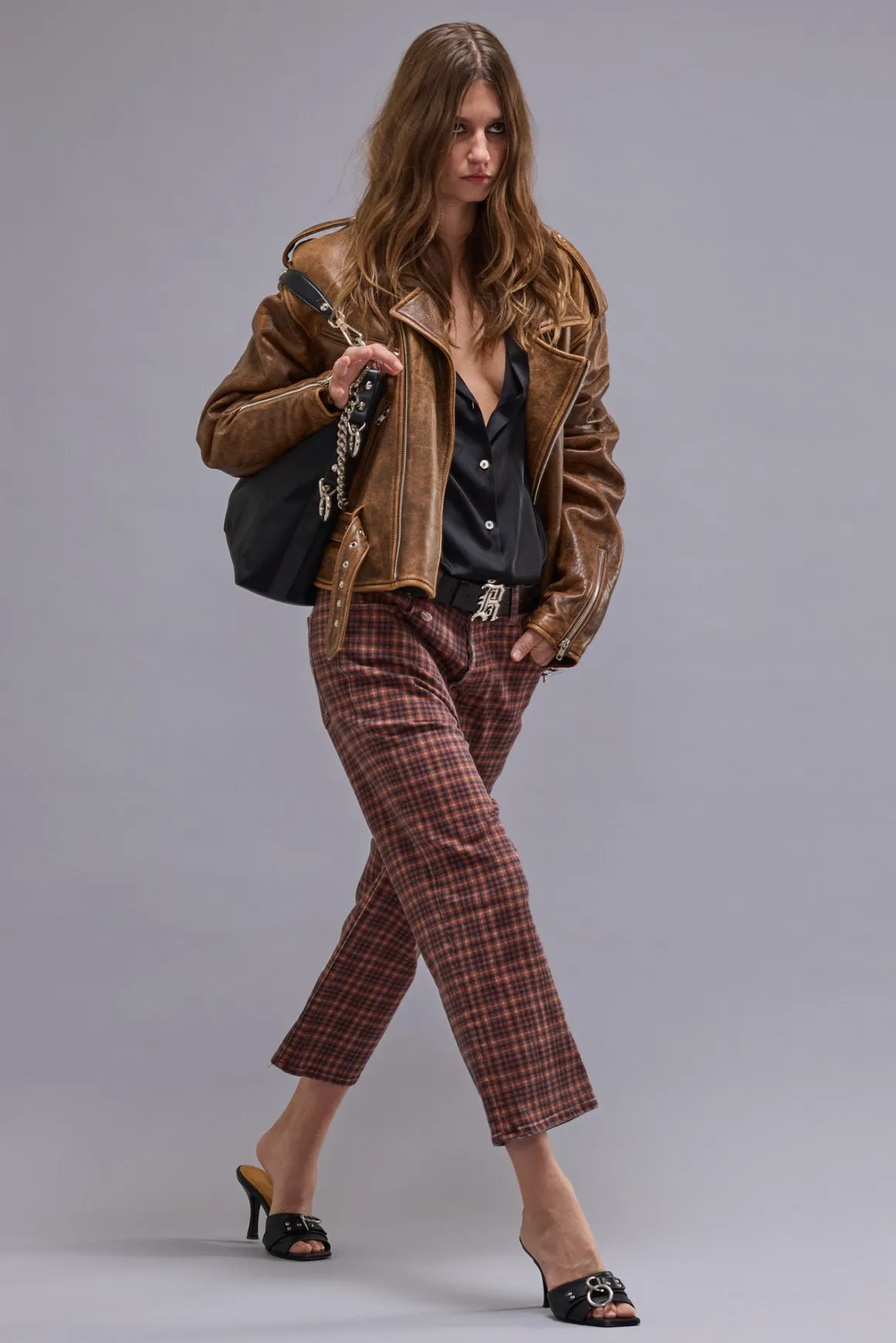 Women R13 Drop*TAILORED DROP - PRINTED AUBURN PLAID