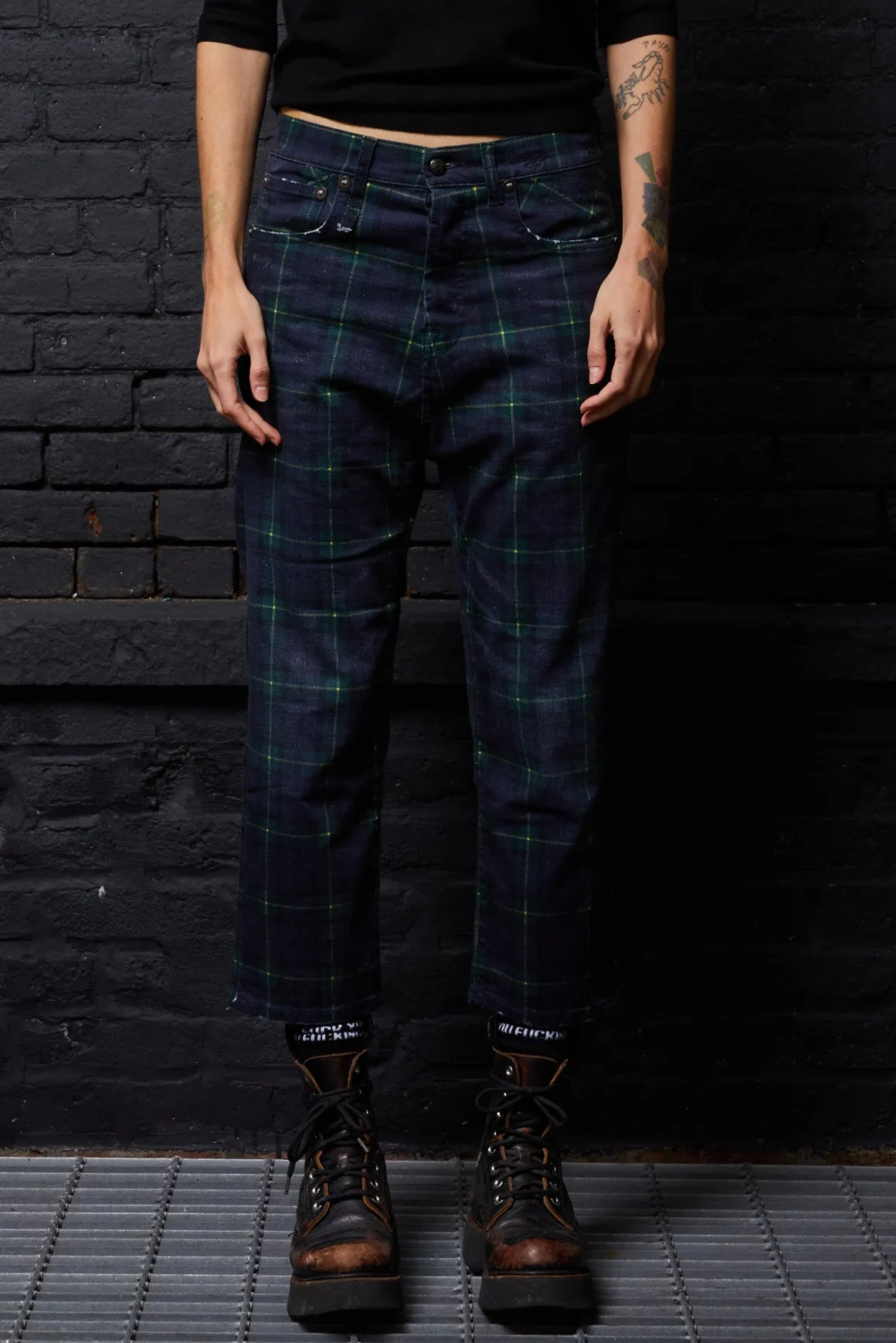 Women R13 Drop*TAILORED DROP - PRINTED TARTAN