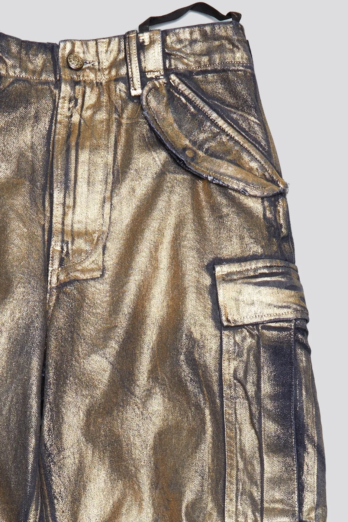 Women R13 Wide Leg*WIDE LEG CARGO - VINTAGE GILDED BLACK